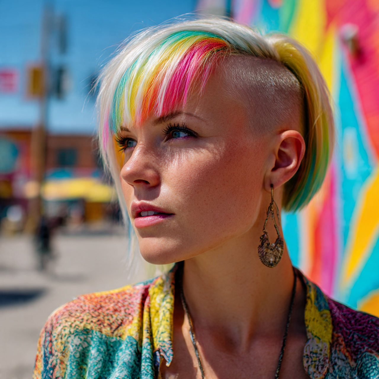 20 Undercut Bob Ideas for the Perfect Edgy Haircut 9 vibrant realistic close up of a woman with