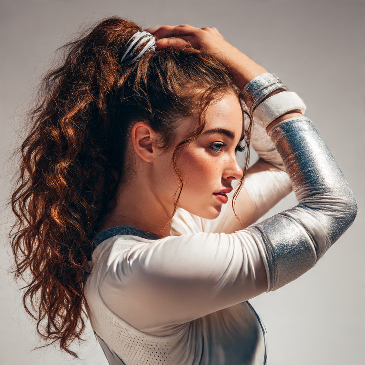 volleyball player with thick voluminous hair secured 1