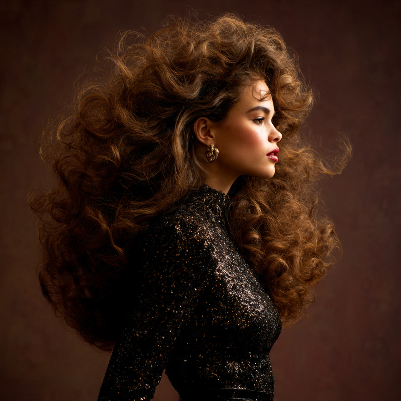 voluminous bouncy hair inspired by 90s supermodel