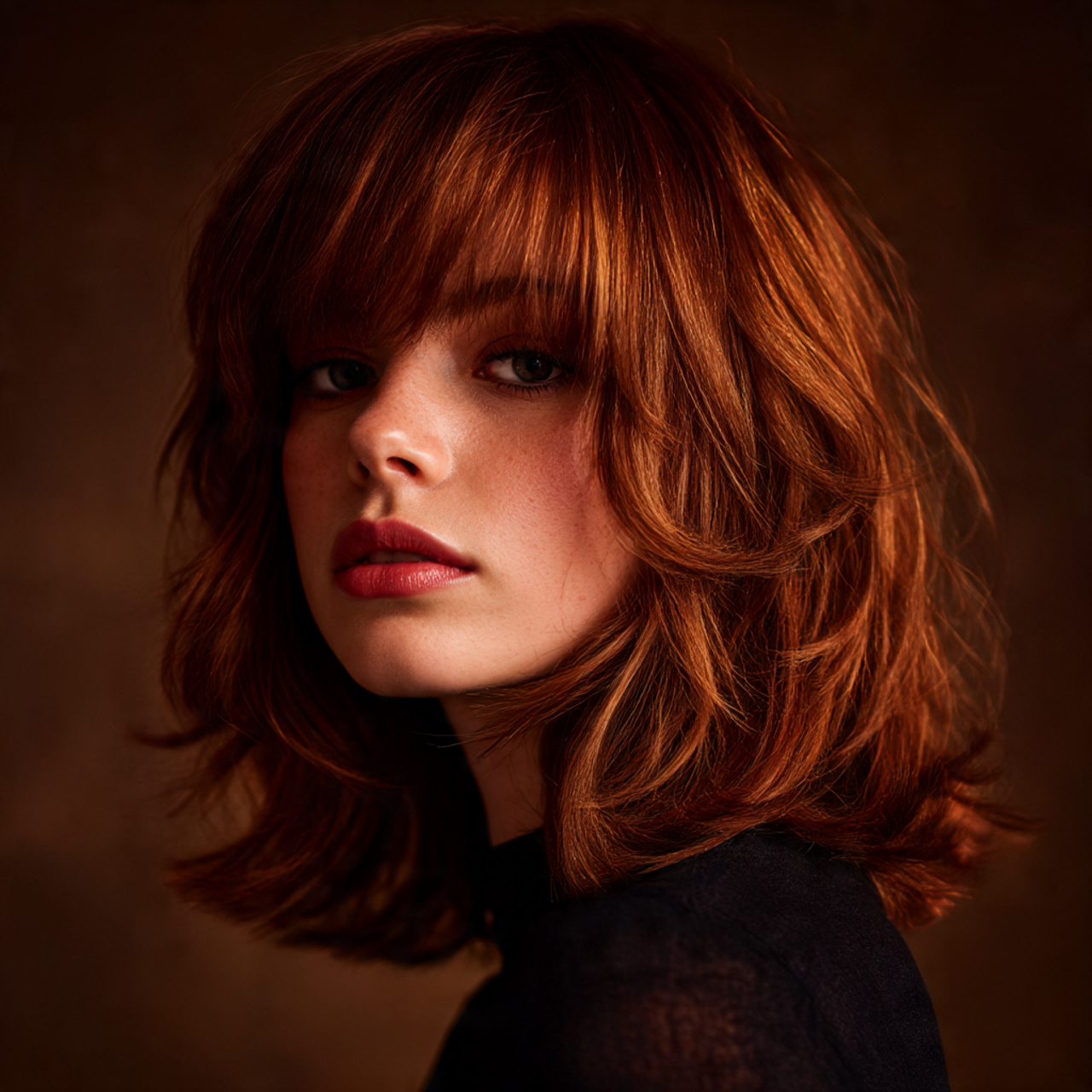 Deep Auburn Ginger Wolf Cut