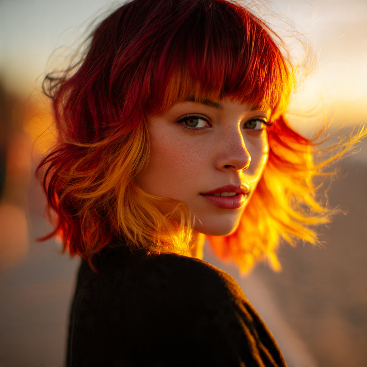 wolf cut with colored bangs ideas highlighting