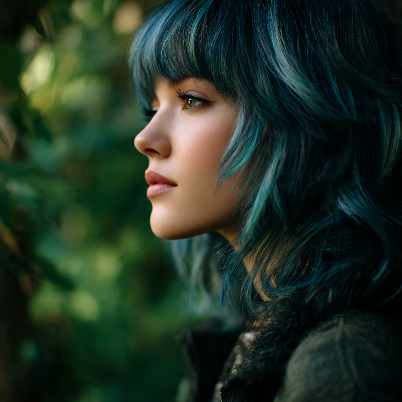 wolf cut with colored bangs ideas showing