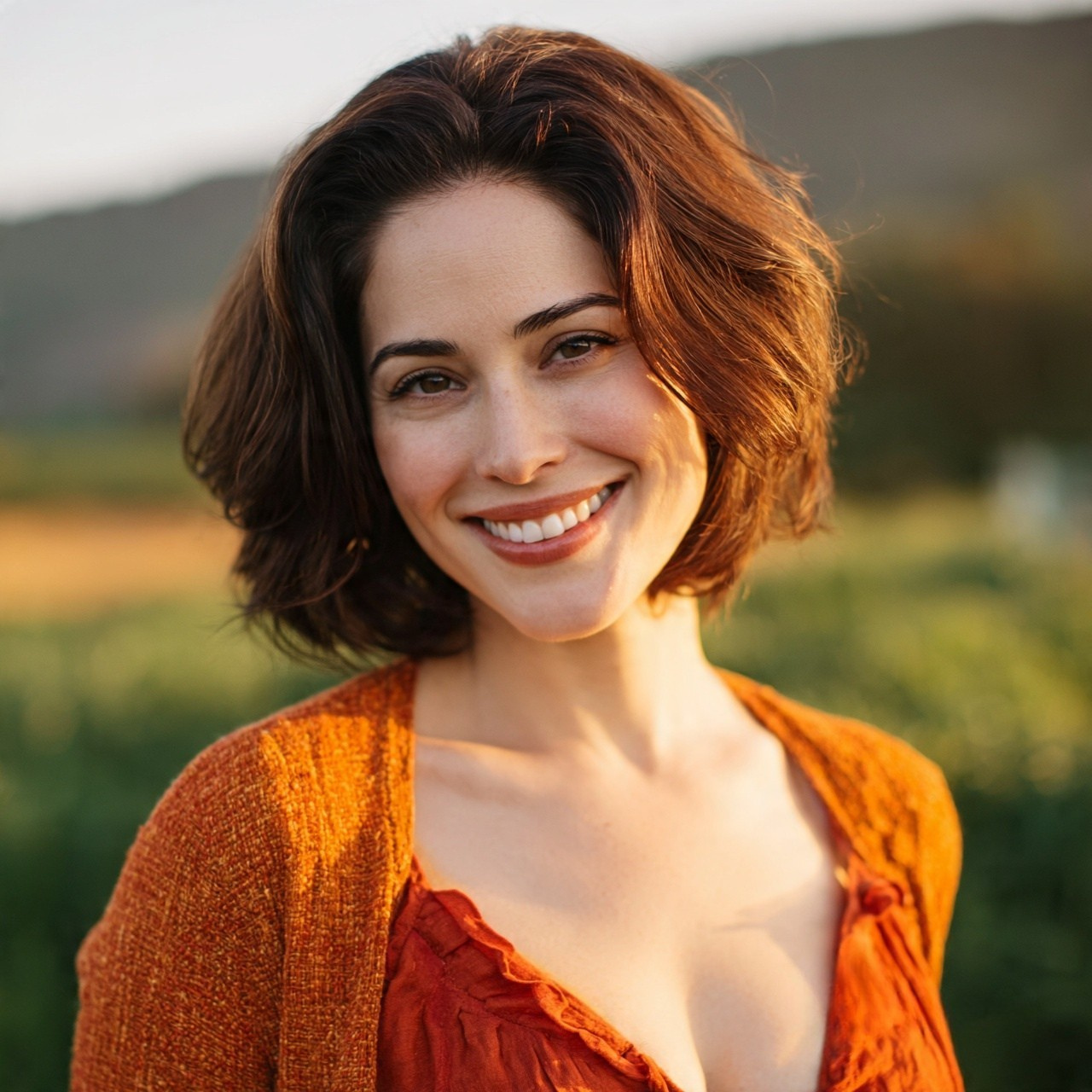 Rounded Lob for Thick Hair