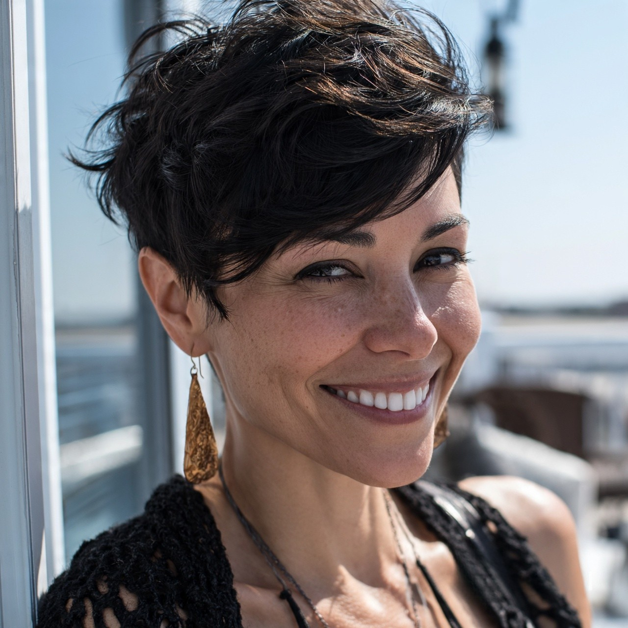 Textured Pixie with Side Bangs