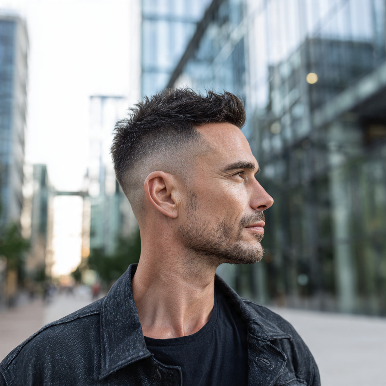 20 Bold Temple Fade Styles You Need to Try 16 a man with a tapered mohawk temple
