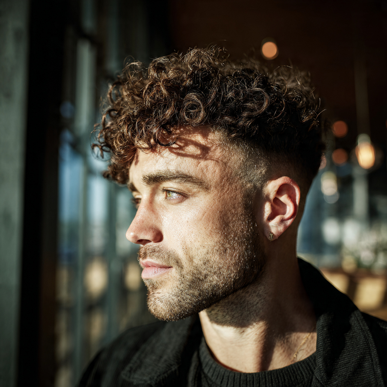 20 Bold Temple Fade Styles You Need to Try 17 a man with a temple fade and