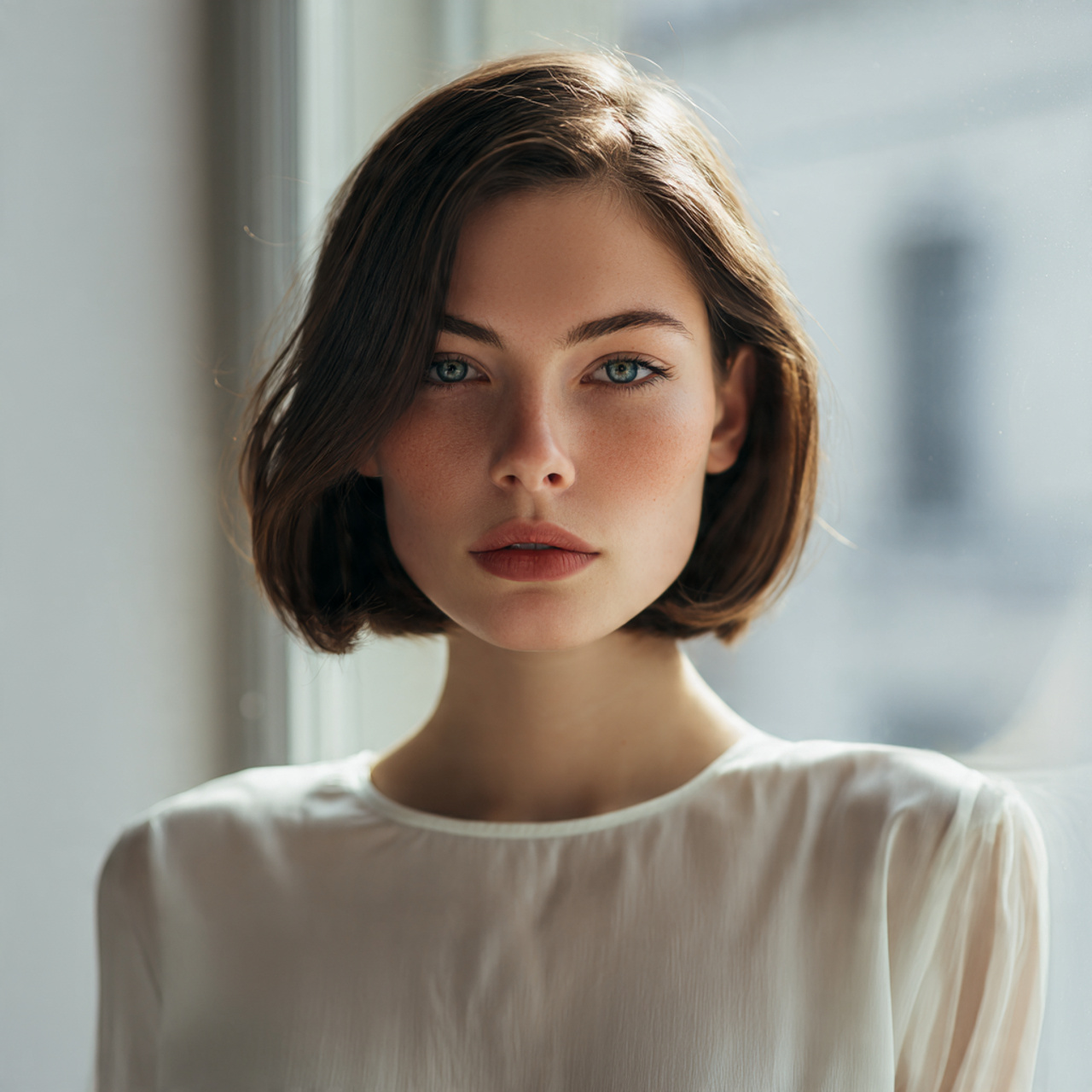 20 Tucked Hair for Women: Simple Yet Powerful Styles 16 a modern realistic fashion portrait of a