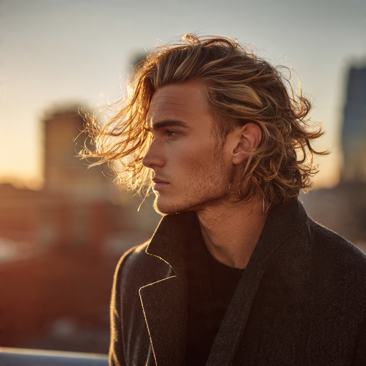 20 Bold Temple Fade Styles You Need to Try 20 a realistic fashion portrait of a man