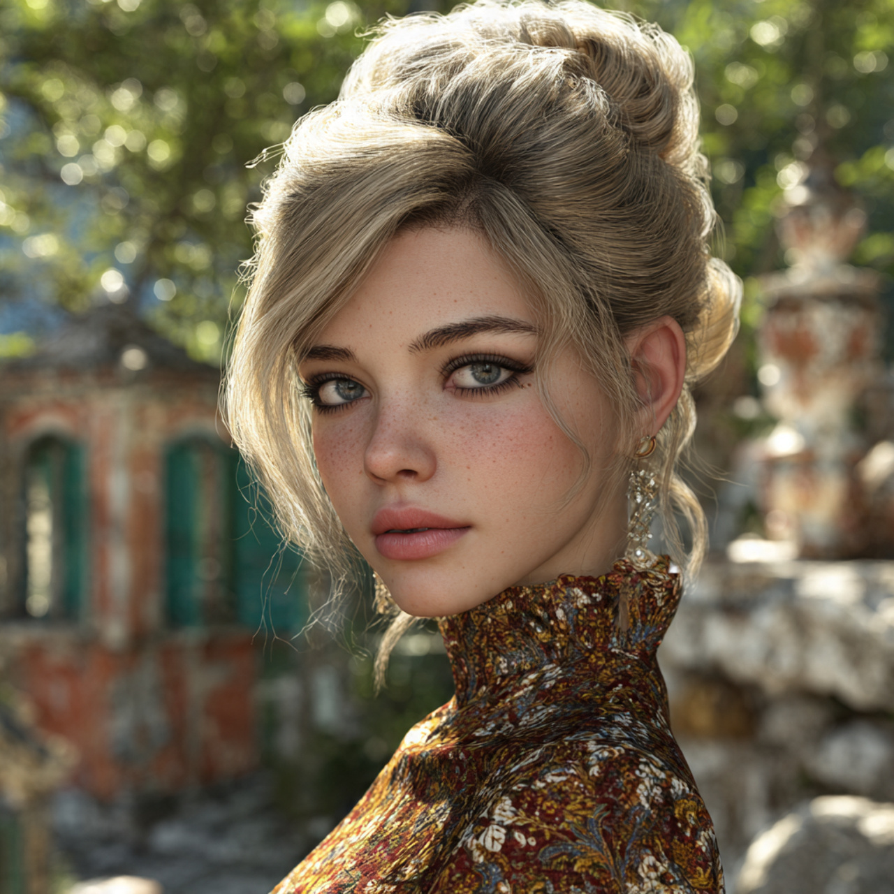 a realistic image of a woman with