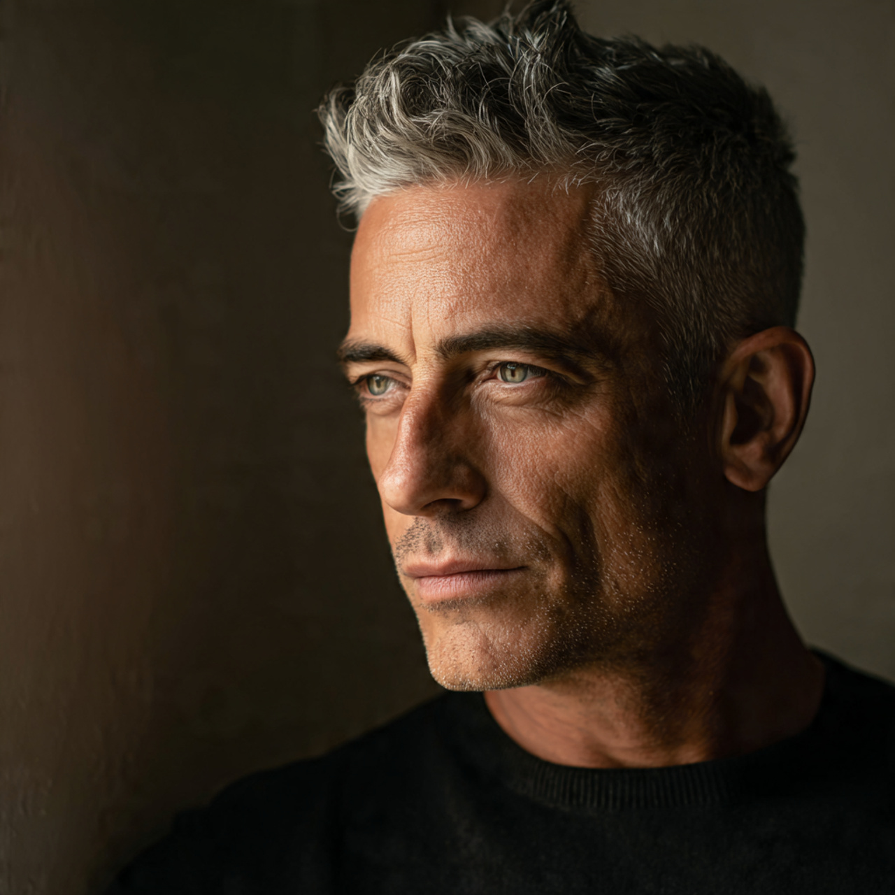 20 Bold Temple Fade Styles You Need to Try 18 a realistic portrait of a mature man