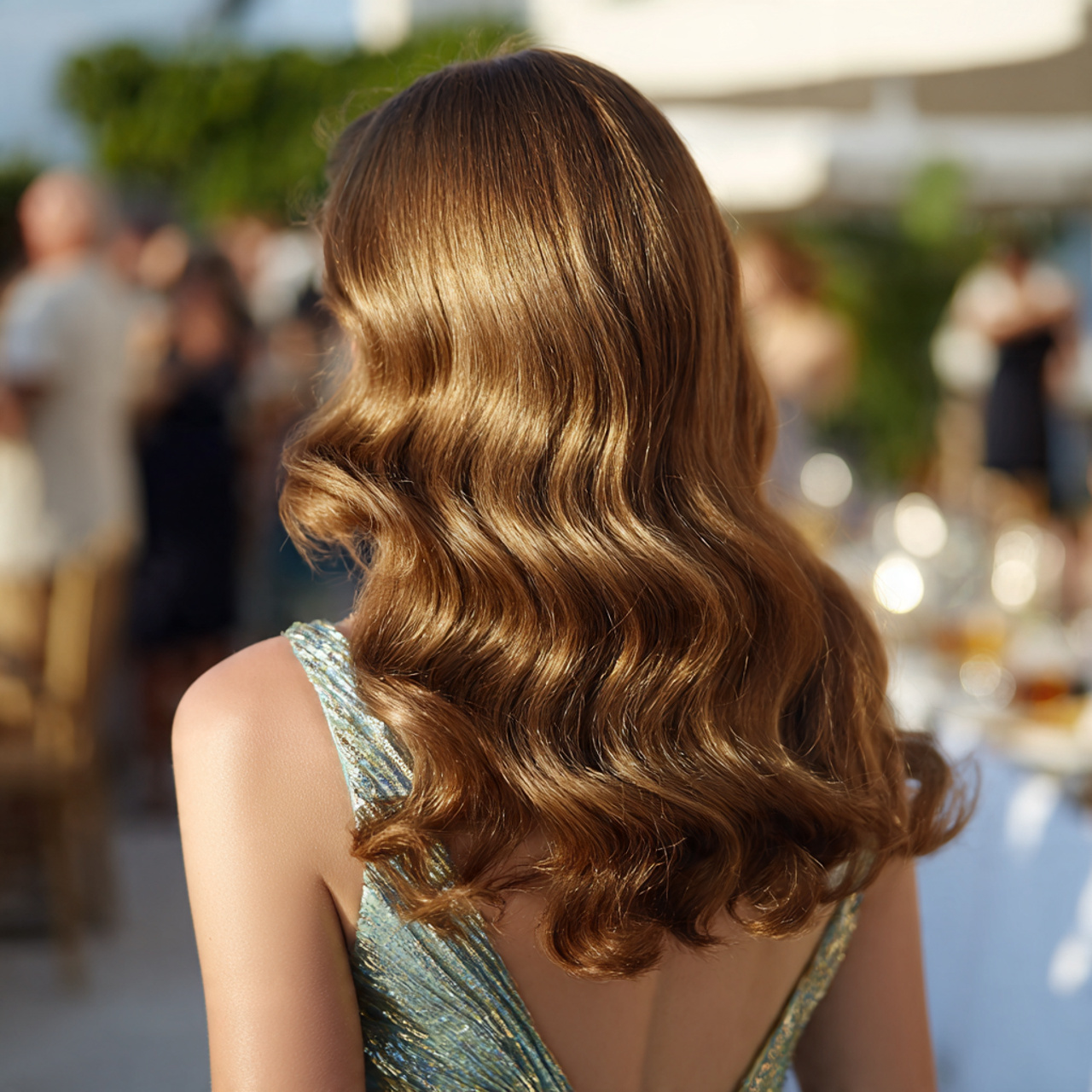 Wedding Bridesmaid Hair: 14 Beautiful & Practical Style Ideas 4 an attractive bridesmaid having soft hollywood wav