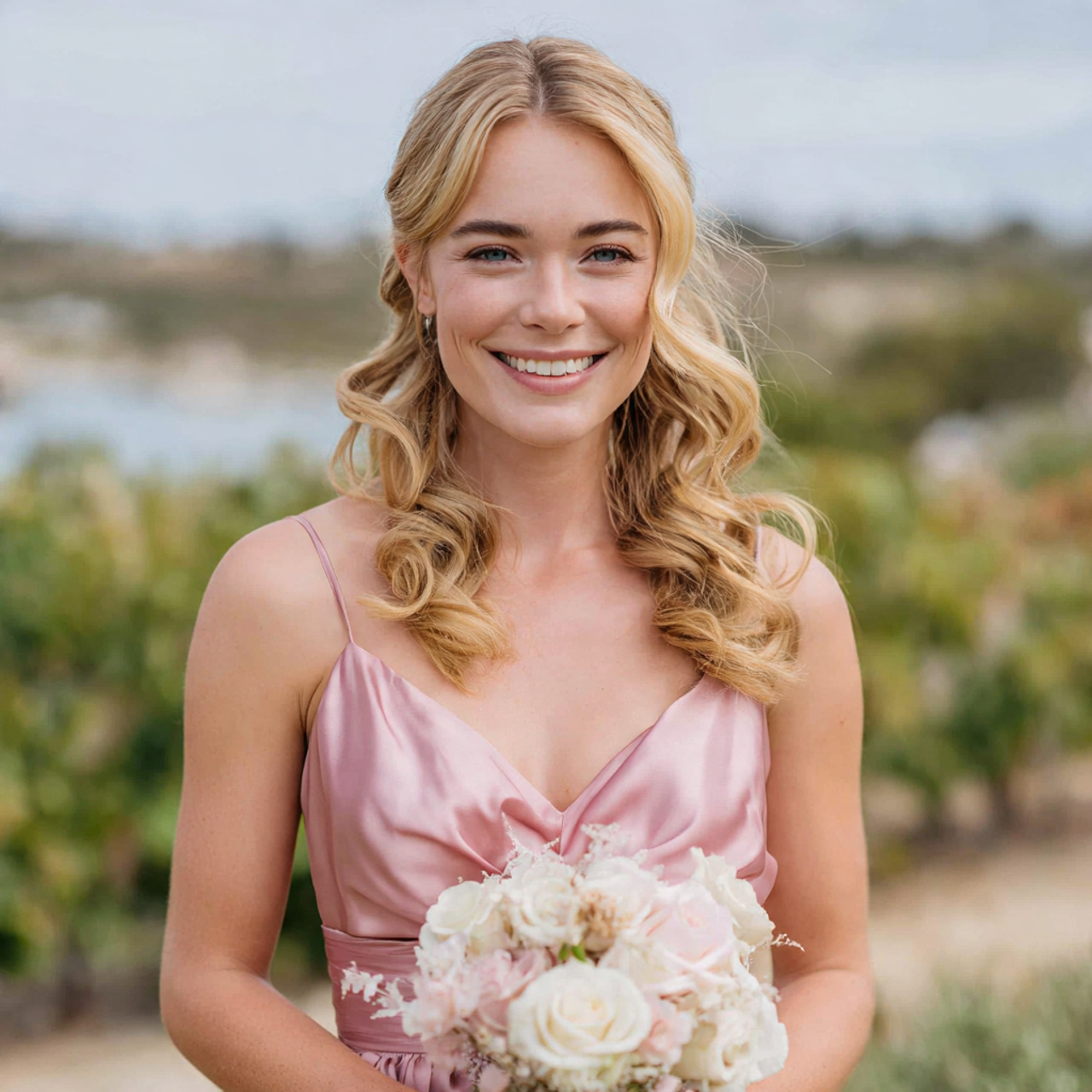 Wedding Bridesmaid Hair: 14 Beautiful & Practical Style Ideas 10 an attractive bridesmaid having voluminous curls w