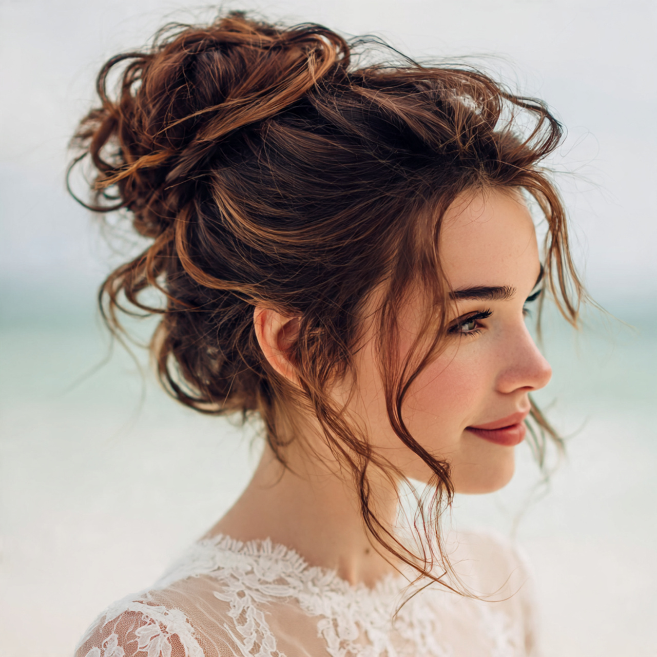 Beach Wedding Hair: 12 Wind-Proof & Beautiful Styles 10 an attractive woman having beachy voluminous top k