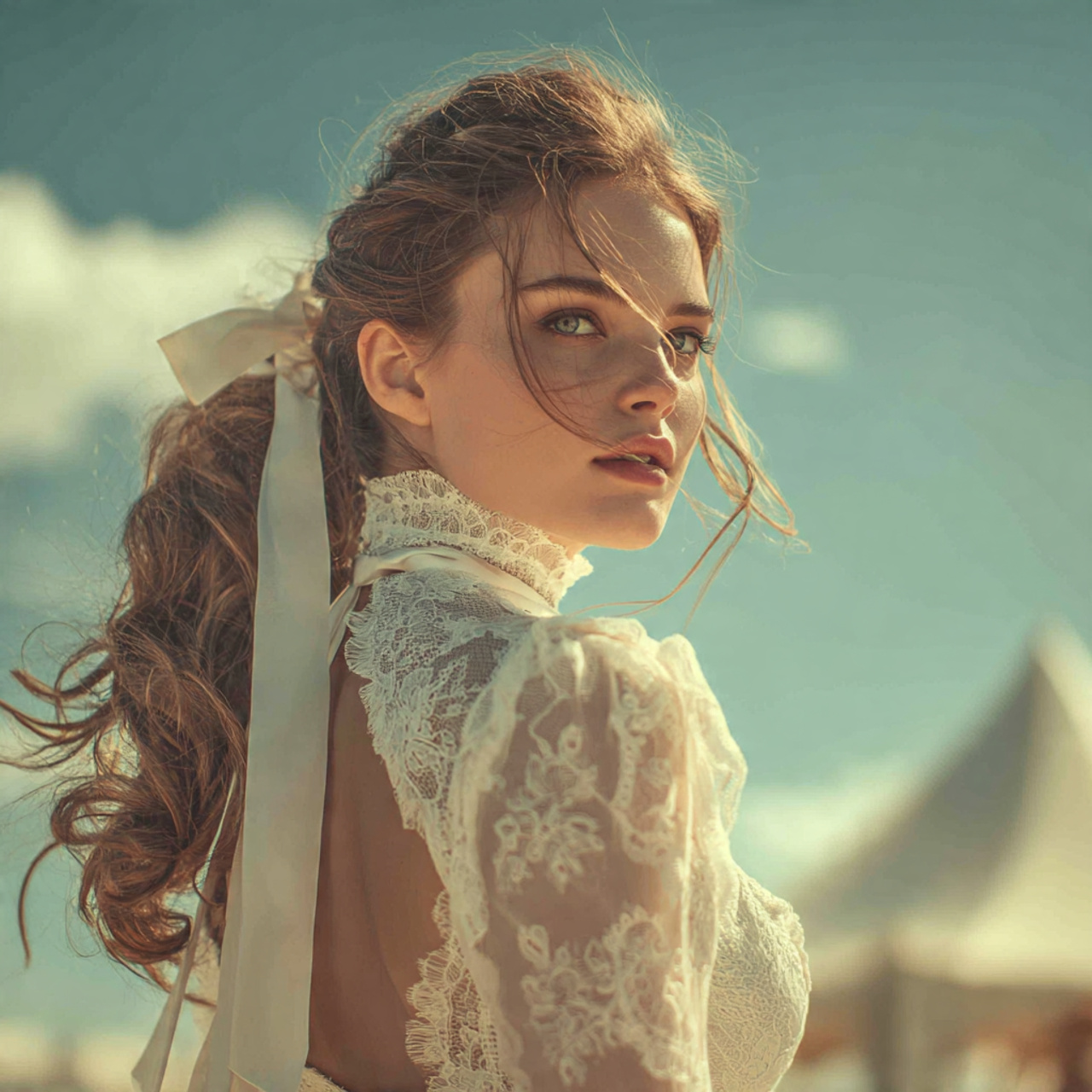 14 Romantic Wedding Hair to Make Your Day Most Memorable 6 an attractive woman having romantic wedding