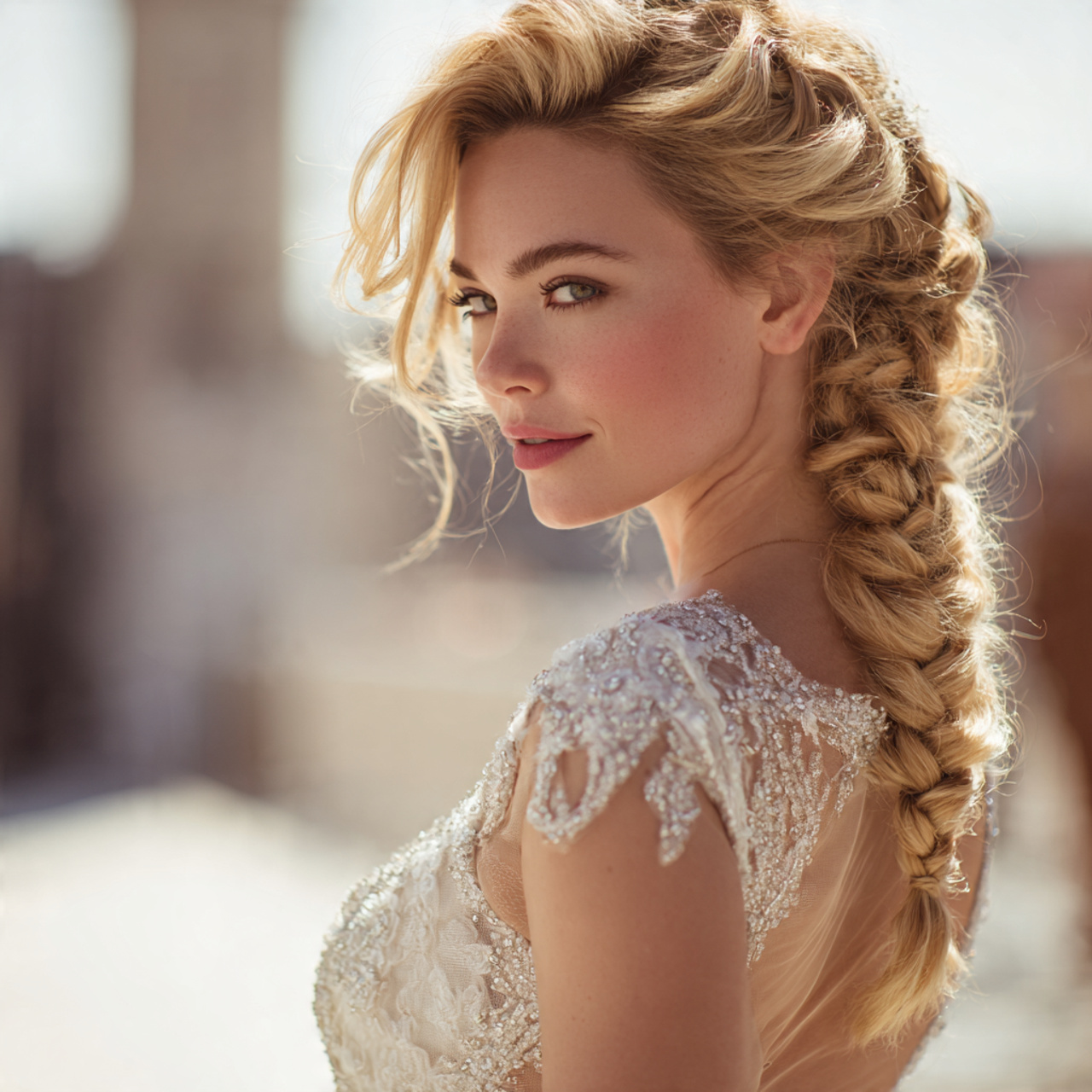 14 Romantic Wedding Hair to Make Your Day Most Memorable 13 an attractive woman having romantic wedding twiste