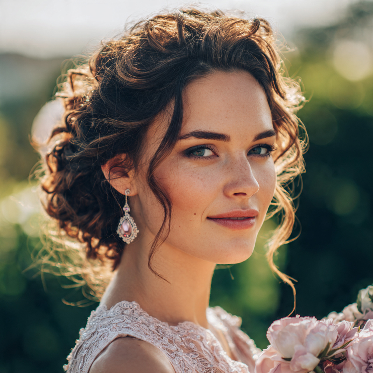 14 Romantic Wedding Hair to Make Your Day Most Memorable 11 an attractive woman having romantic wedding volumi