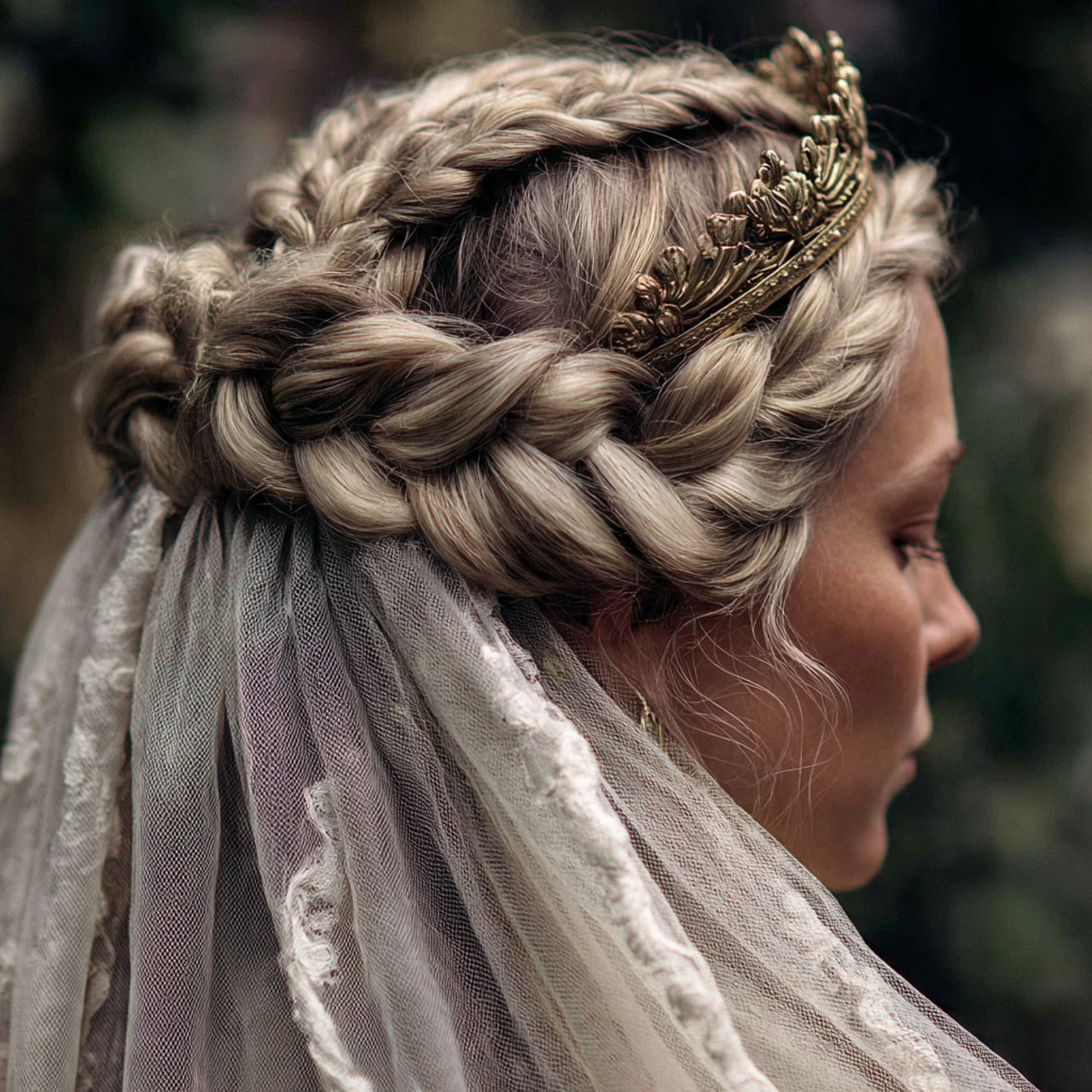 Wedding Hairstyles with Veil: 14 Stunning Bridal Hair Ideas for Every Bride 7 an attractive woman having wedding hair braided cr