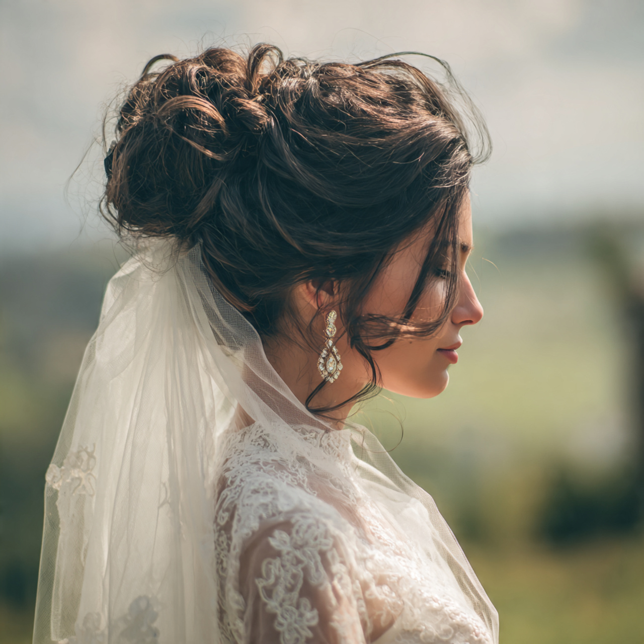 Wedding Hairstyles with Veil: 14 Stunning Bridal Hair Ideas for Every Bride 5 an attractive woman having wedding hair high bun w