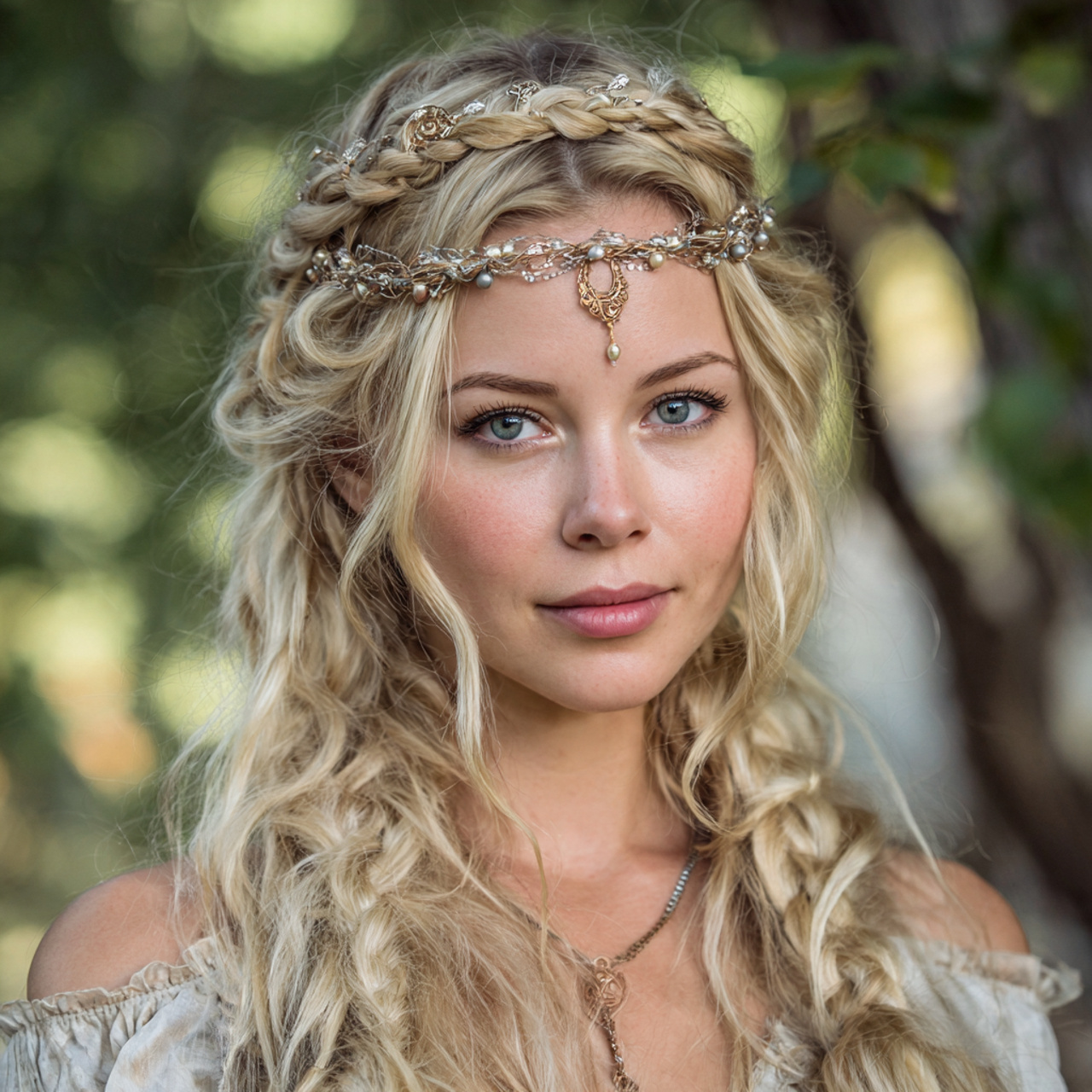 Boho Wedding Hair Ideas for Brides | 13 Soft & Natural Bridal Styles 5 an attractive women having boho wedding hair crown