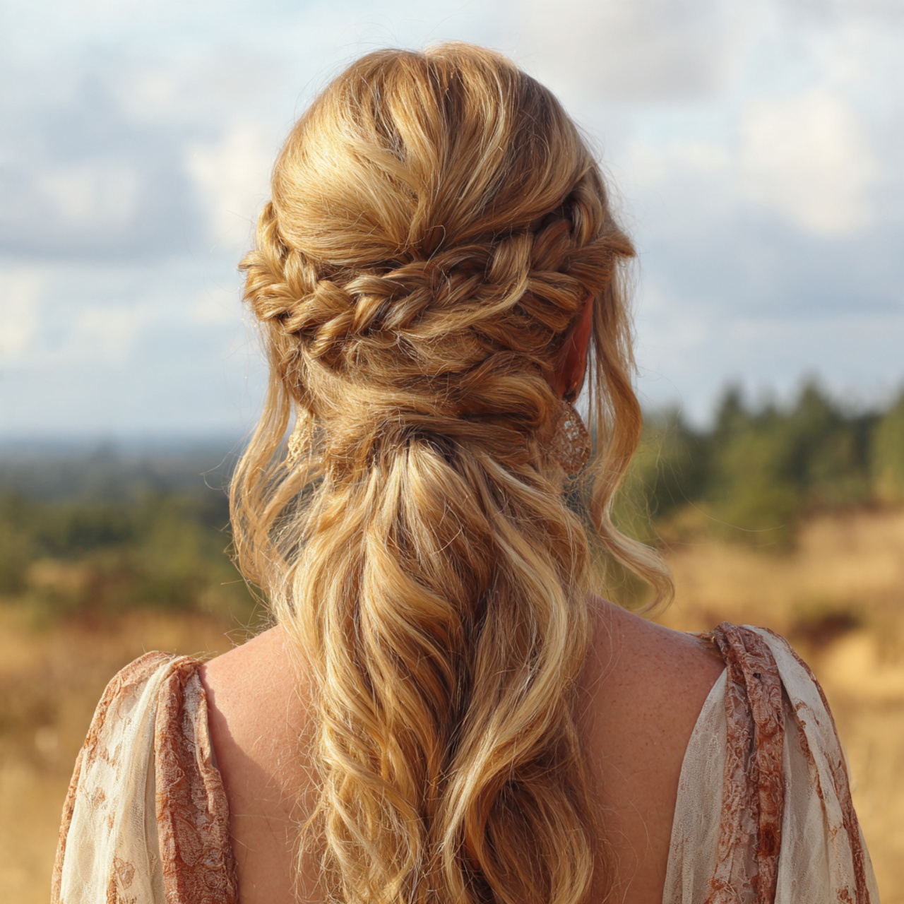 Boho Wedding Hair Ideas for Brides | 13 Soft & Natural Bridal Styles 12 an attractive women having boho wedding hair loose 2