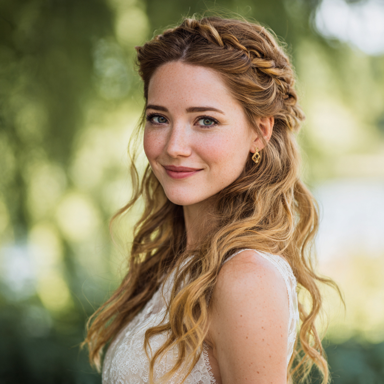 Wedding Hair Down: 13 Beautiful Style Ideas for a Natural Bridal Look 13 an attractive women having lightly layered wedding