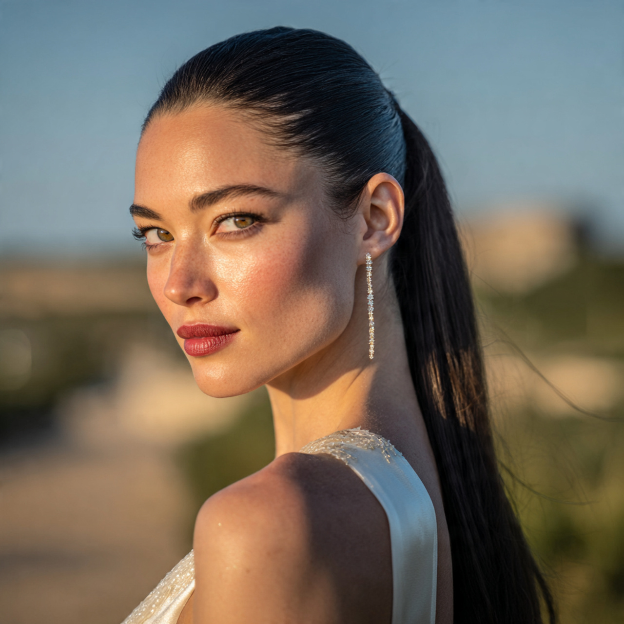 Wedding Hair Down: 13 Beautiful Style Ideas for a Natural Bridal Look 2 an attractive women having straight and sleek wedd