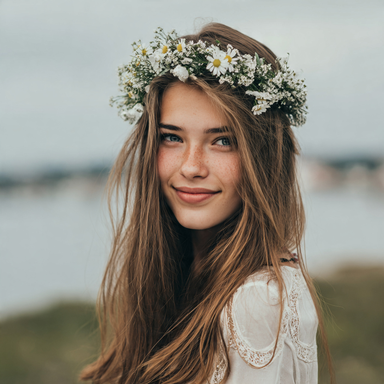 an attractive women having straight wedding hair l 1