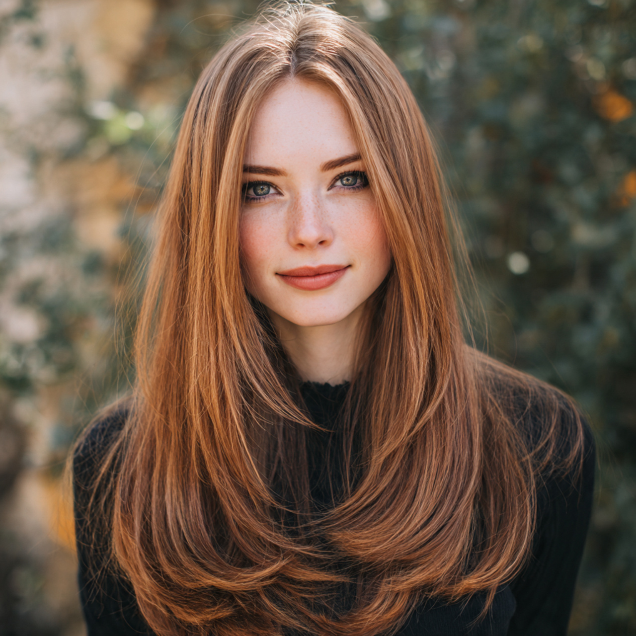 an attractive women having straight wedding hair m