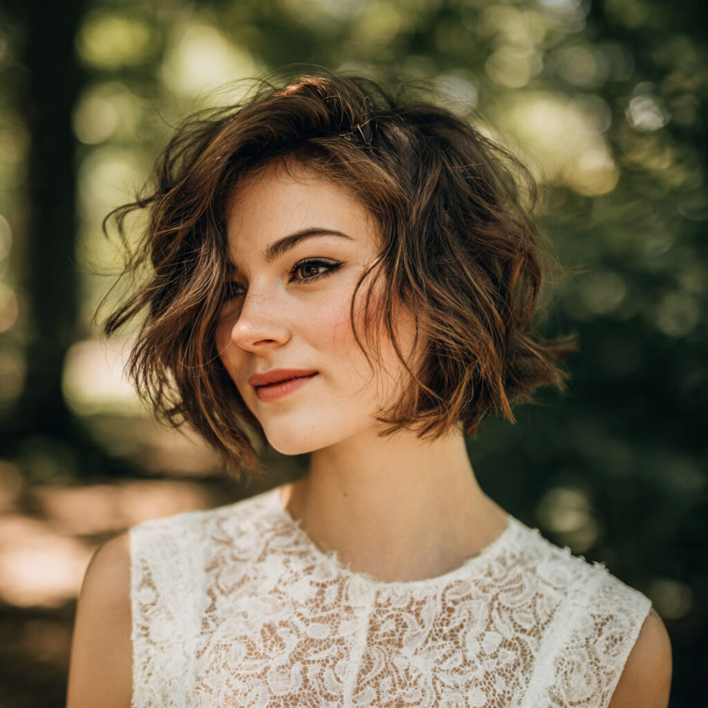 an attractive women having wedding hair and makeup 6