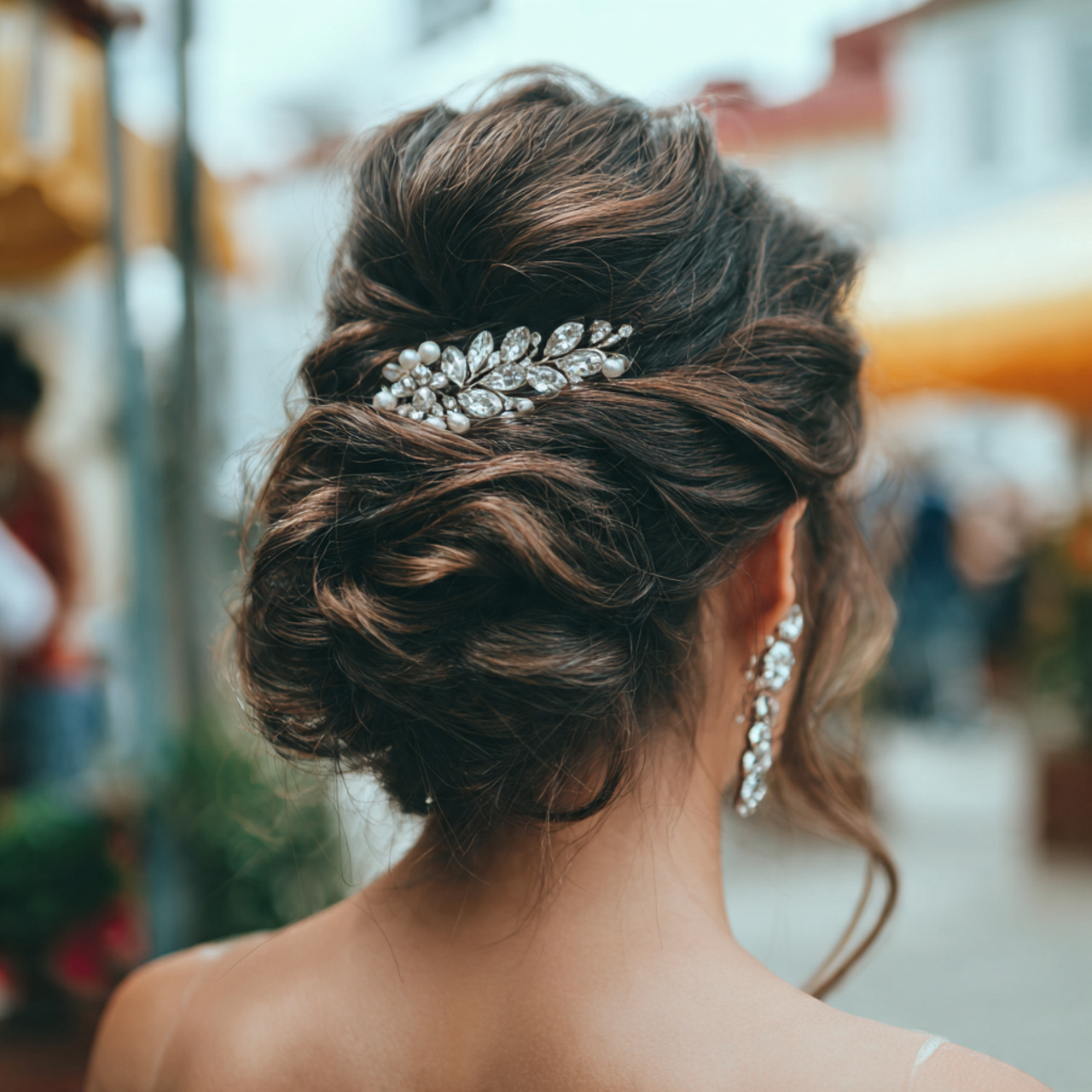 Simple Wedding Hairstyles: 10 Easy & Elegant Bridal Hair Ideas 5 an attractive women having wedding hair messy low