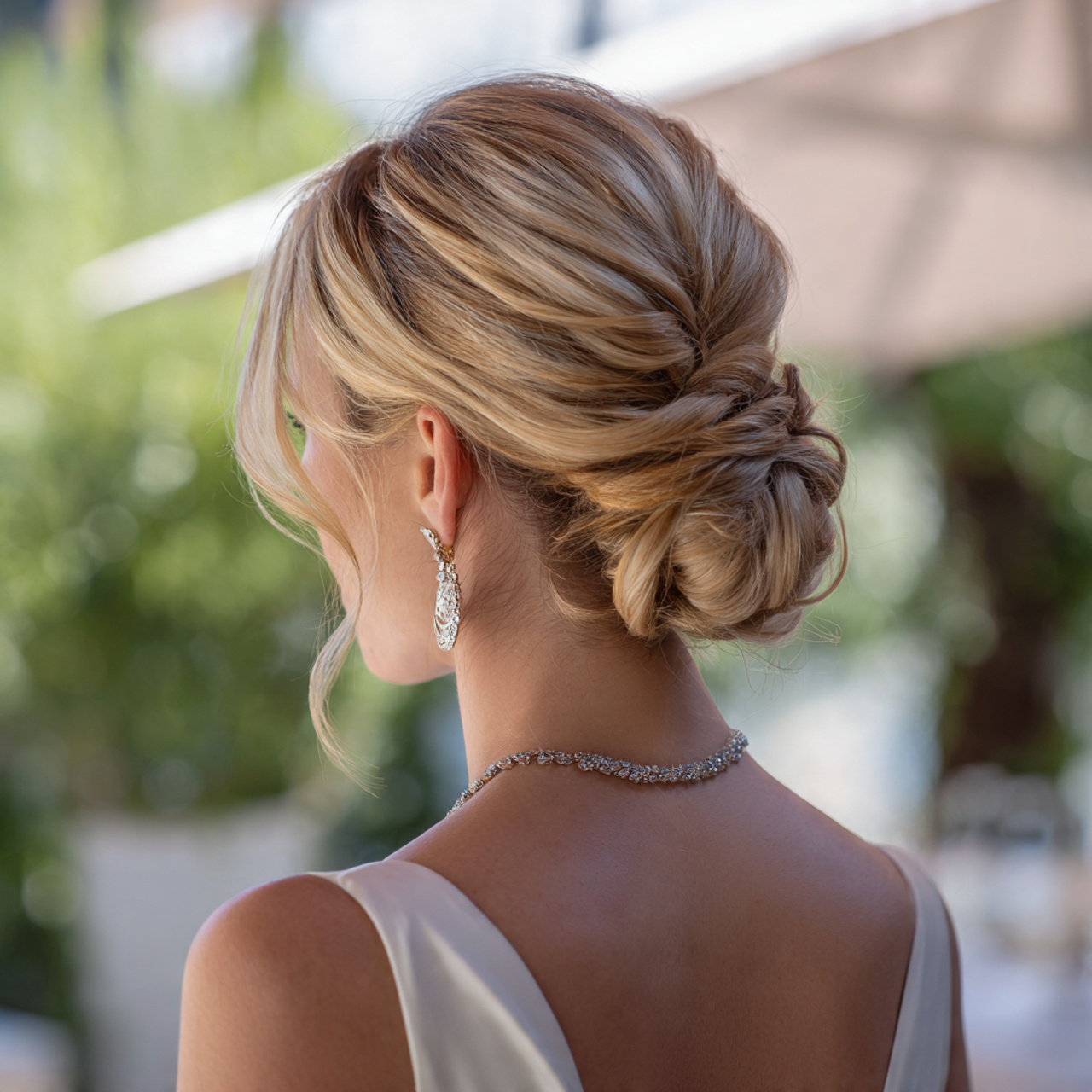 an attractive women having wedding hair minimal sl