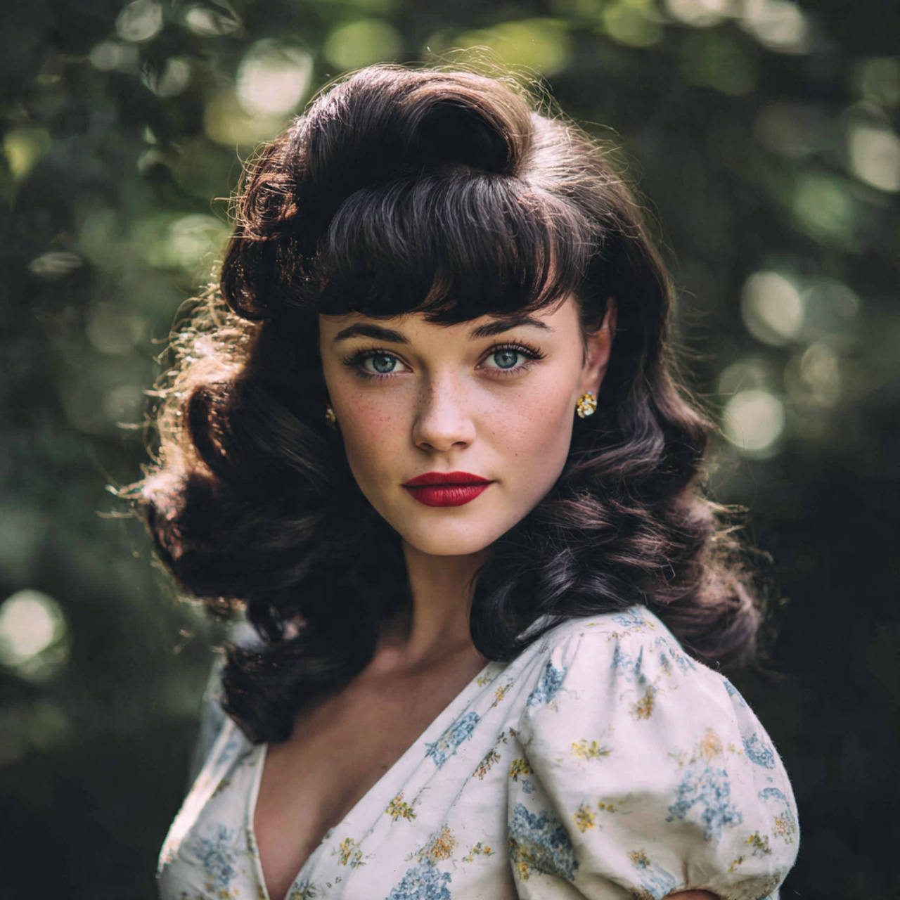 Wedding Hair with Bangs: 13 Stylish Bridal Hairstyle Ideas 5 an attractive women having wedding hair with bangs 3