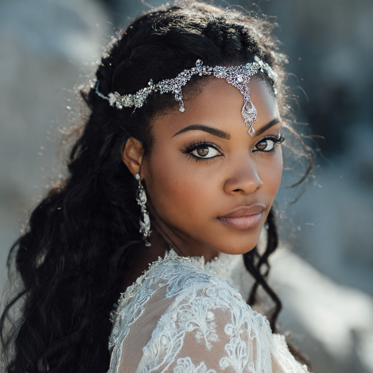 Natural Hair Wedding Styles: 15 Authentic Bridal Looks 9 an attractive and good looking bridal with headband