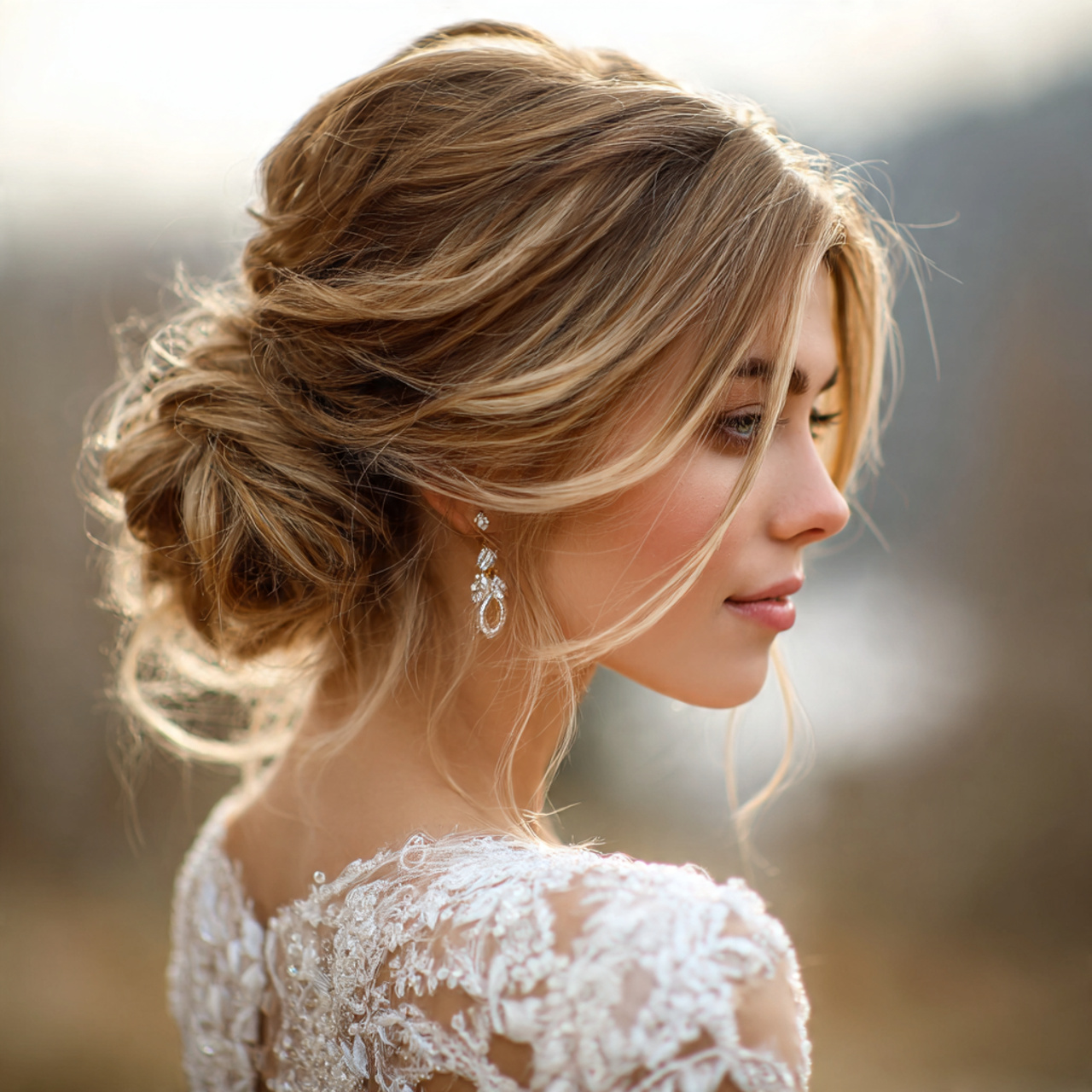 an attractive and good looking bridal with low