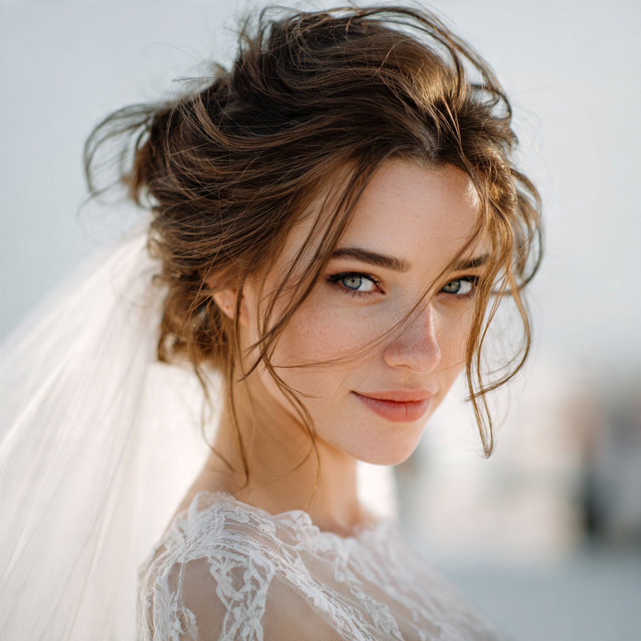 an attractive and good looking bridal with messy 1