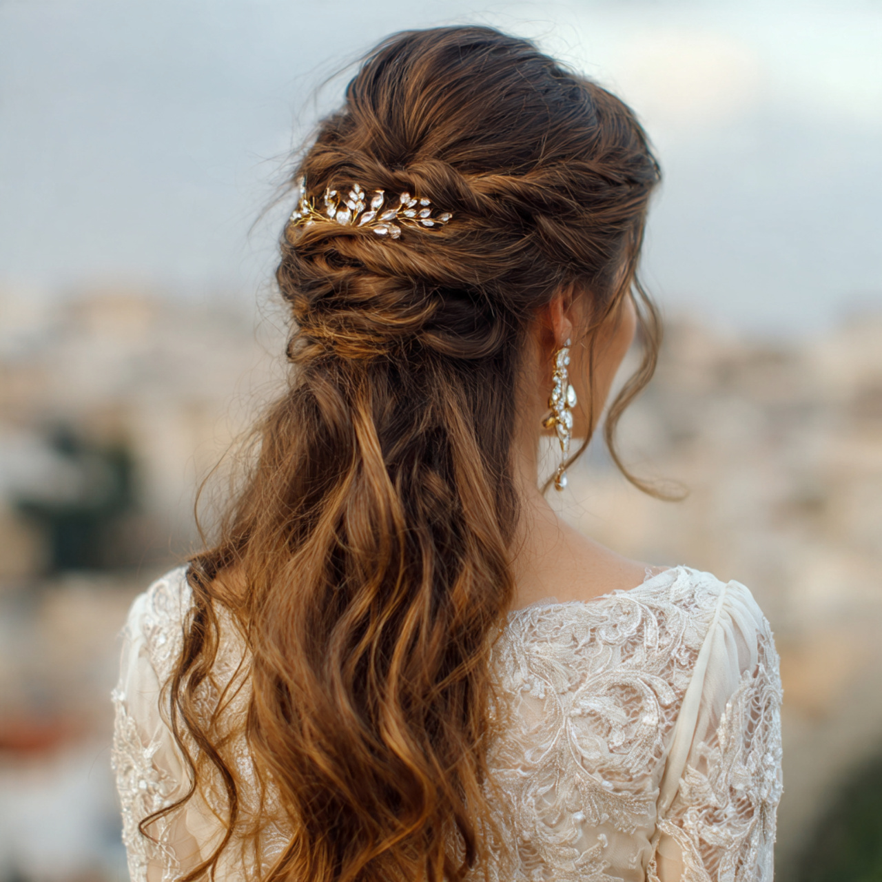 an attractive and good looking bridal with the