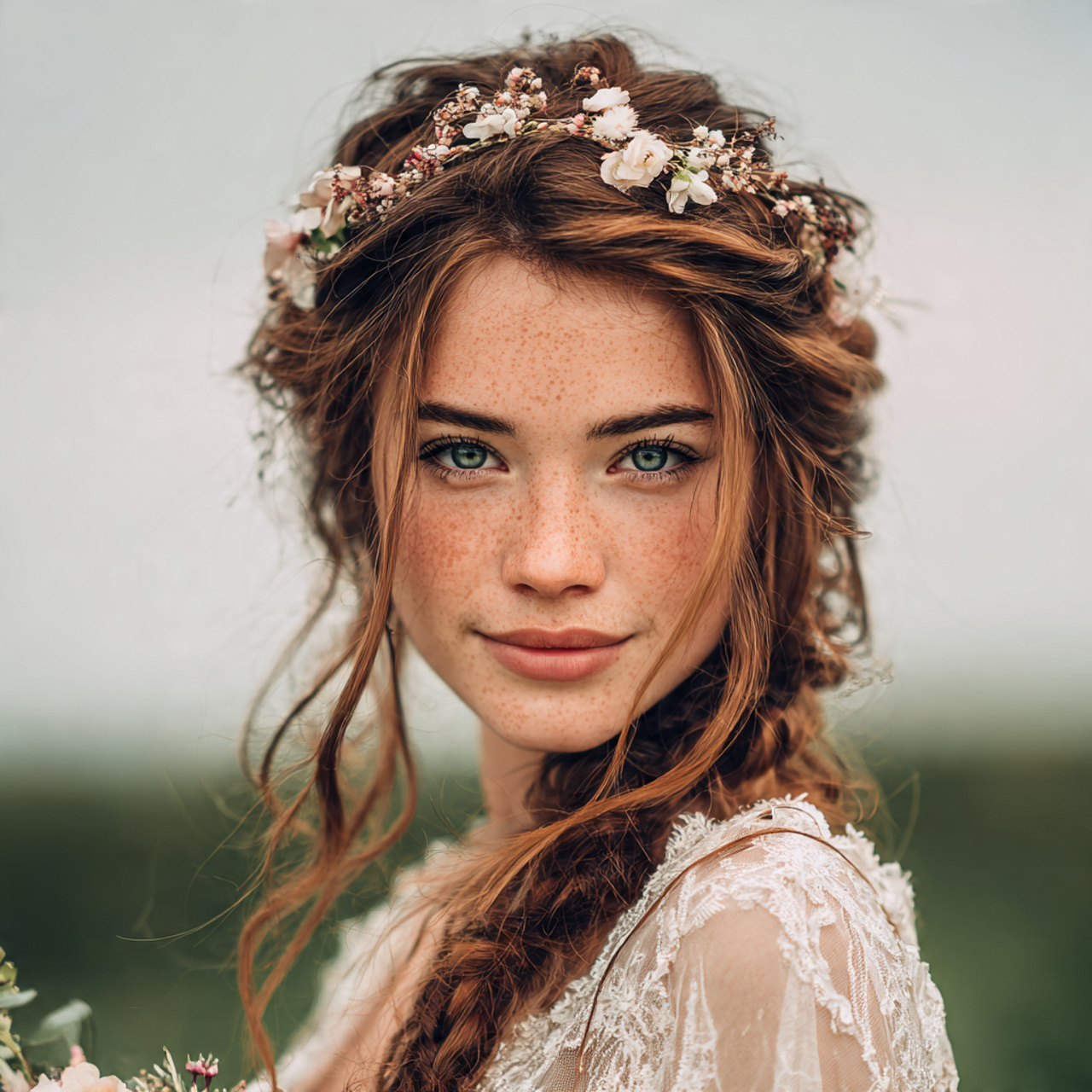 an attractive and good looking bride with the 2