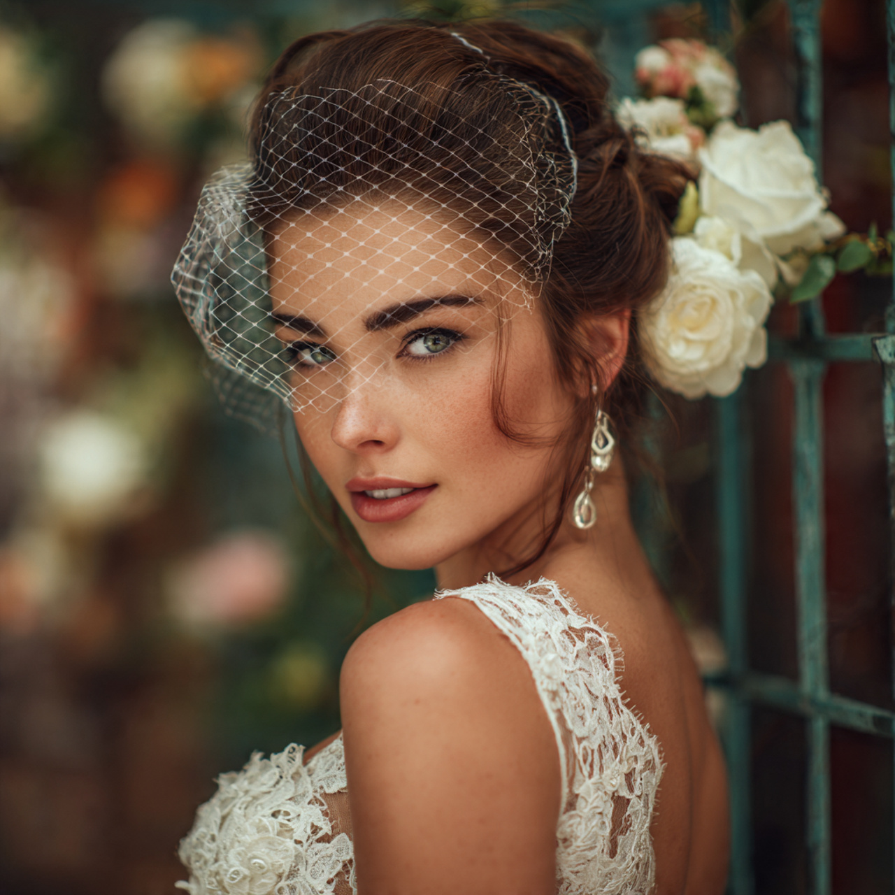 an attractive and good looking bride with the 3