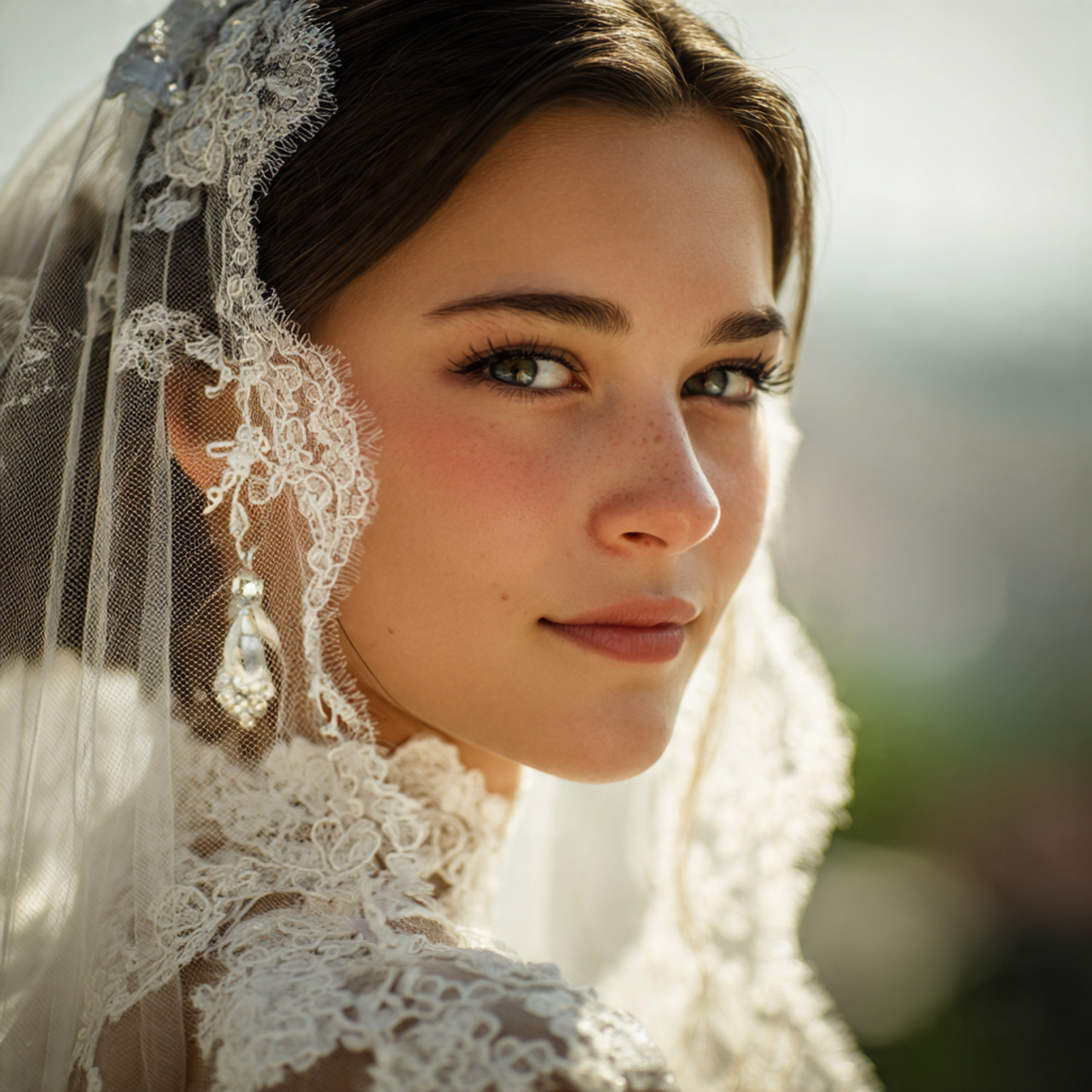 an attractive and good looking bride with the 4