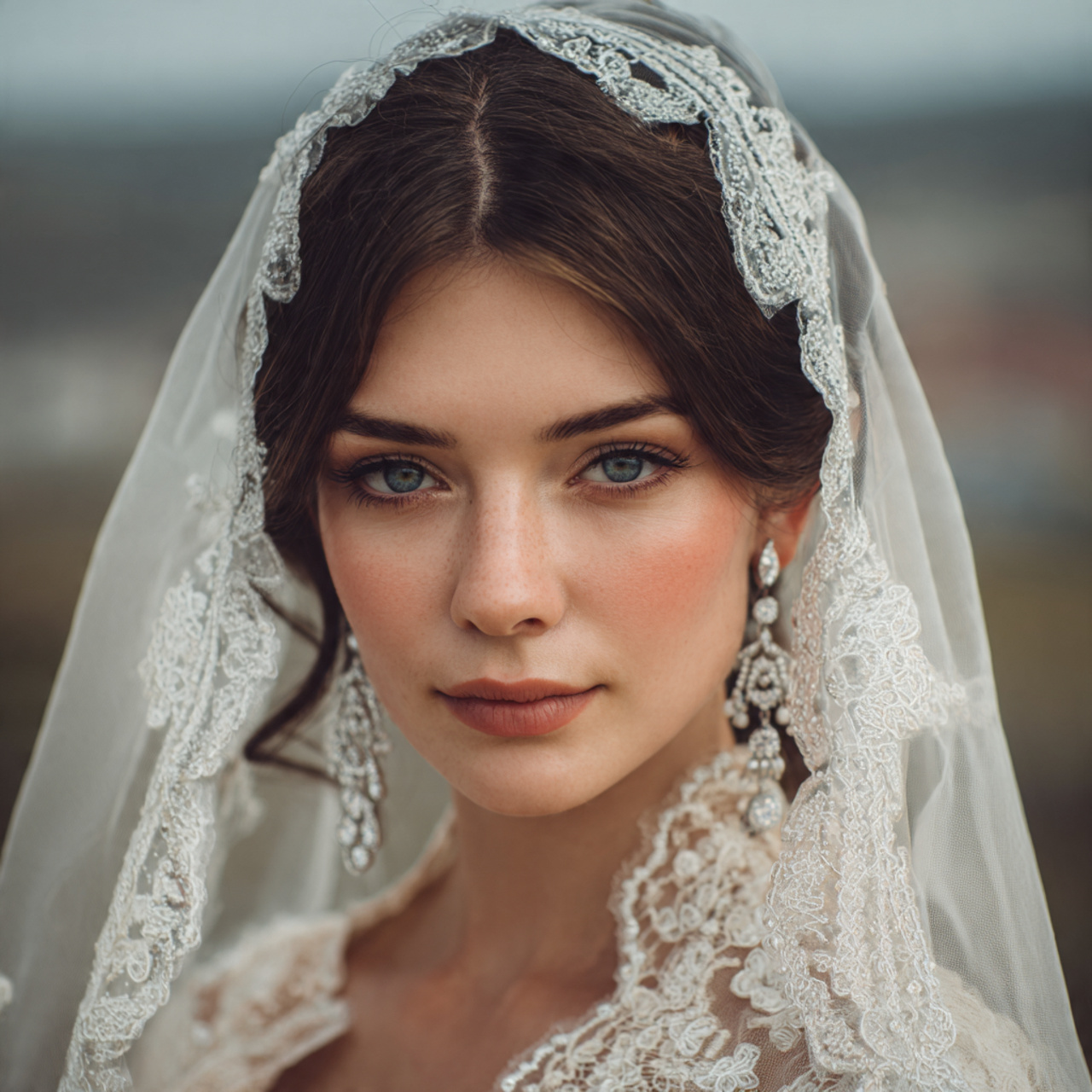 an attractive and good looking bride with the