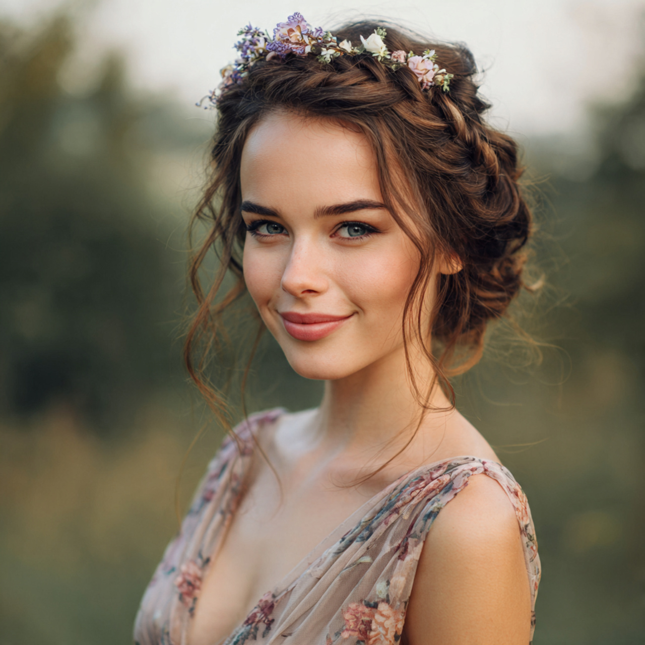 Wedding Updos for Medium Hair: 12 Elegant & Practical Styles 2 an attractive and good looking women with braided 1