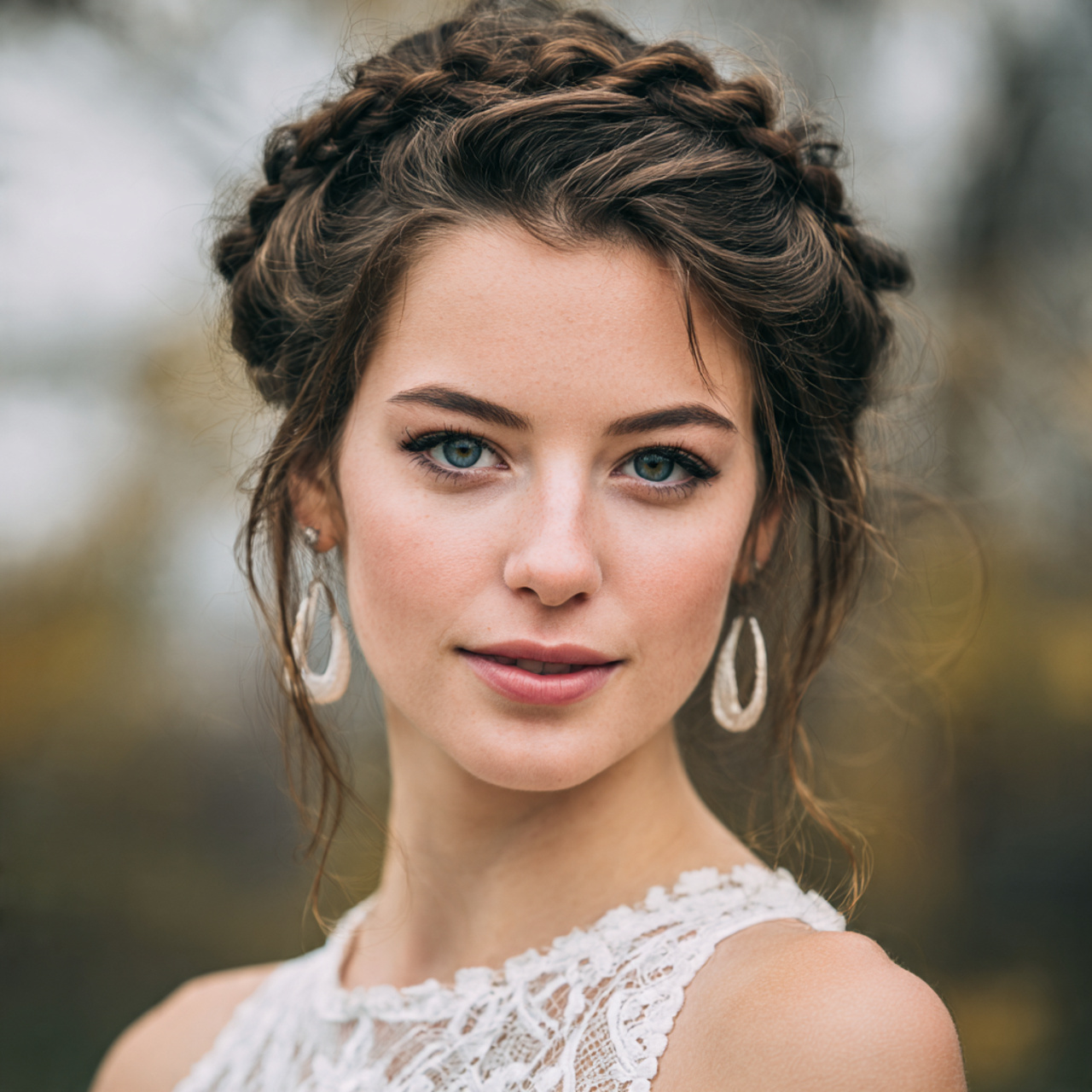 an attractive and good looking women with braided