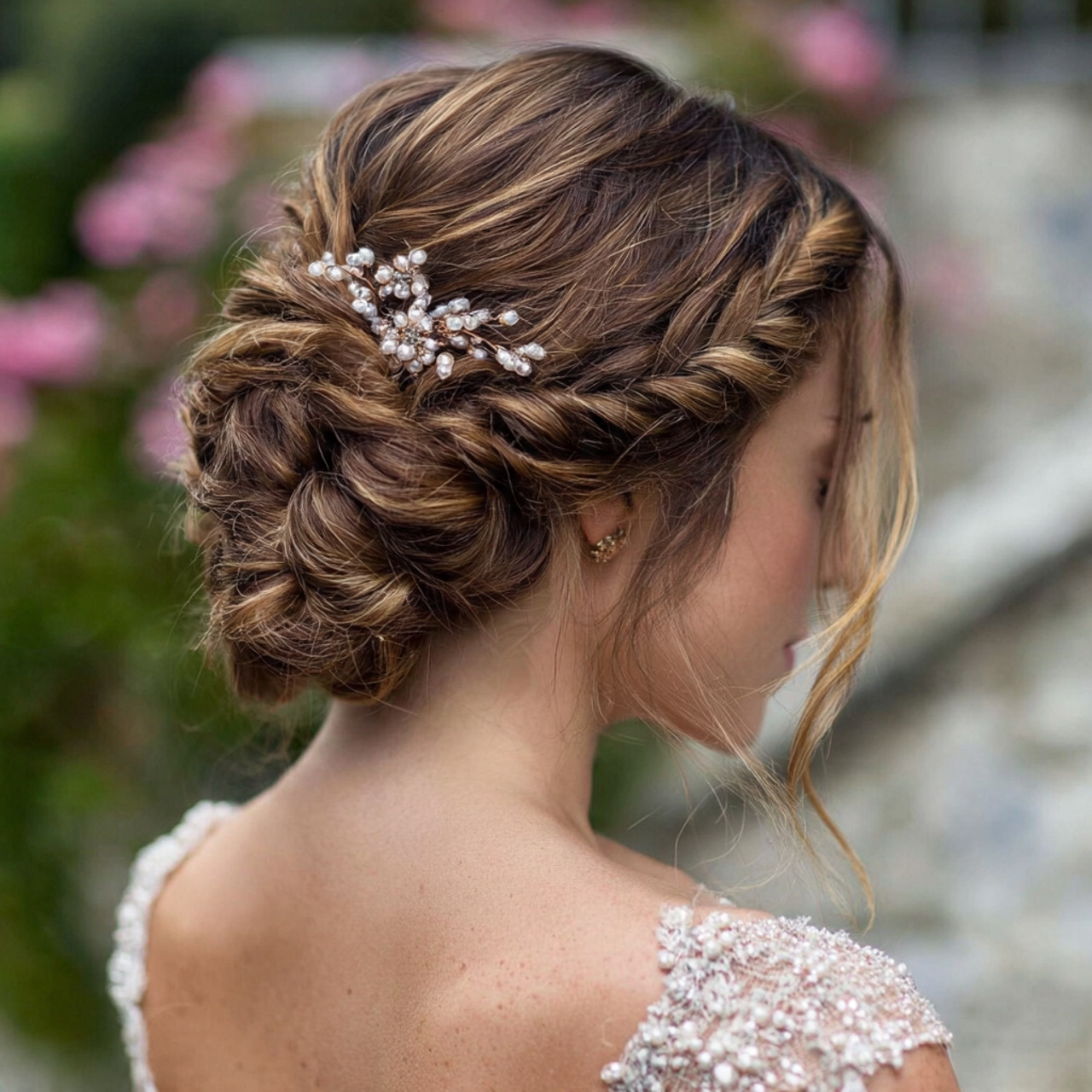 Wedding Updos for Medium Hair: 12 Elegant & Practical Styles 10 an attractive and good looking women with bubble