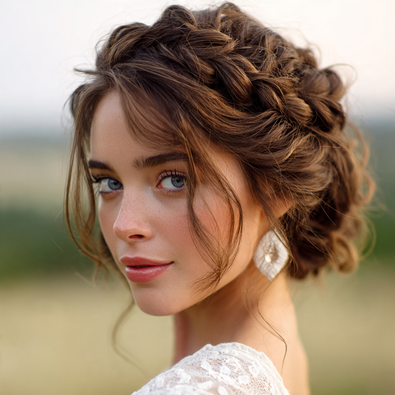 Wedding Updos for Medium Hair: 12 Elegant & Practical Styles 7 an attractive and good looking women with rope