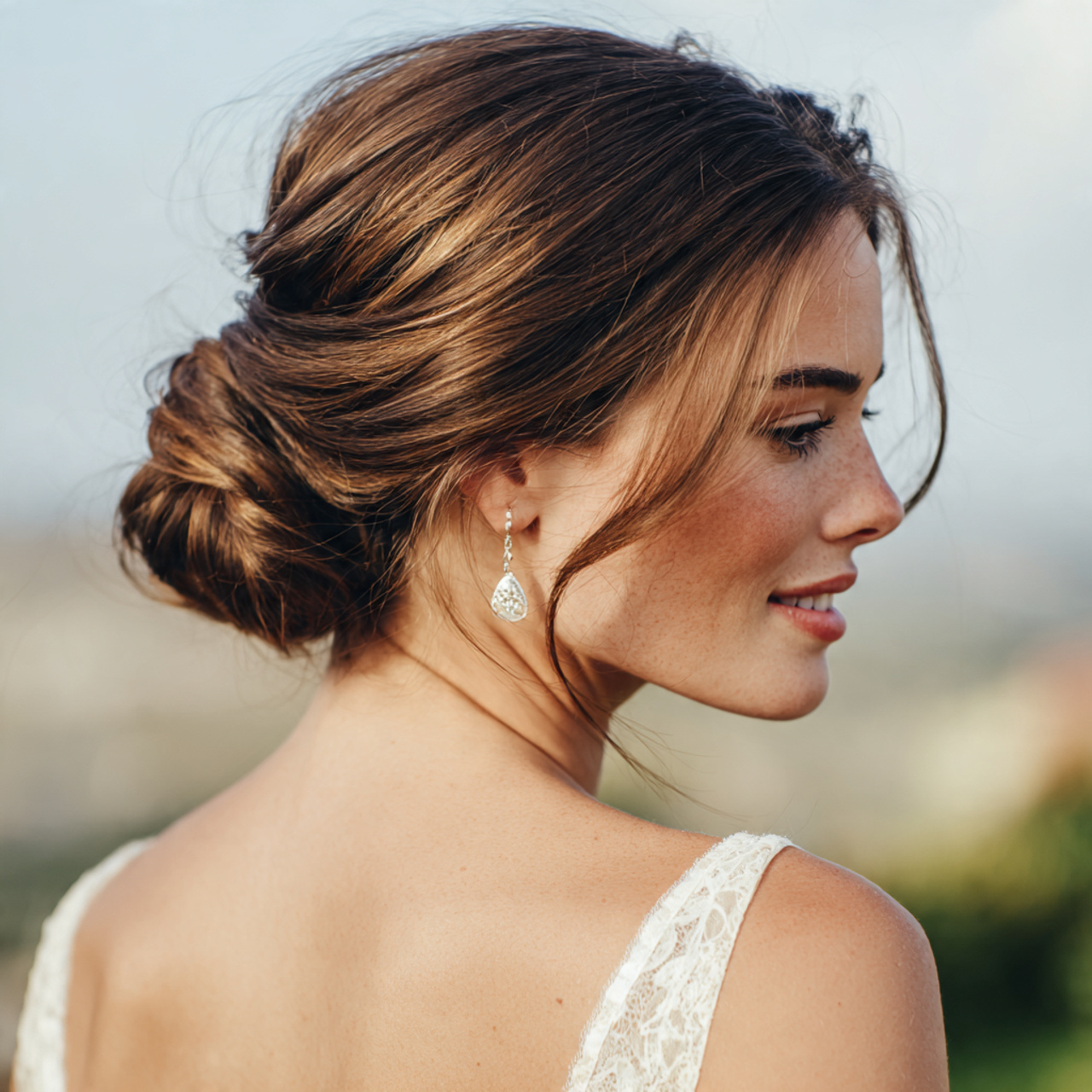 Wedding Updos for Medium Hair: 12 Elegant & Practical Styles 11 an attractive and good looking women with sleek