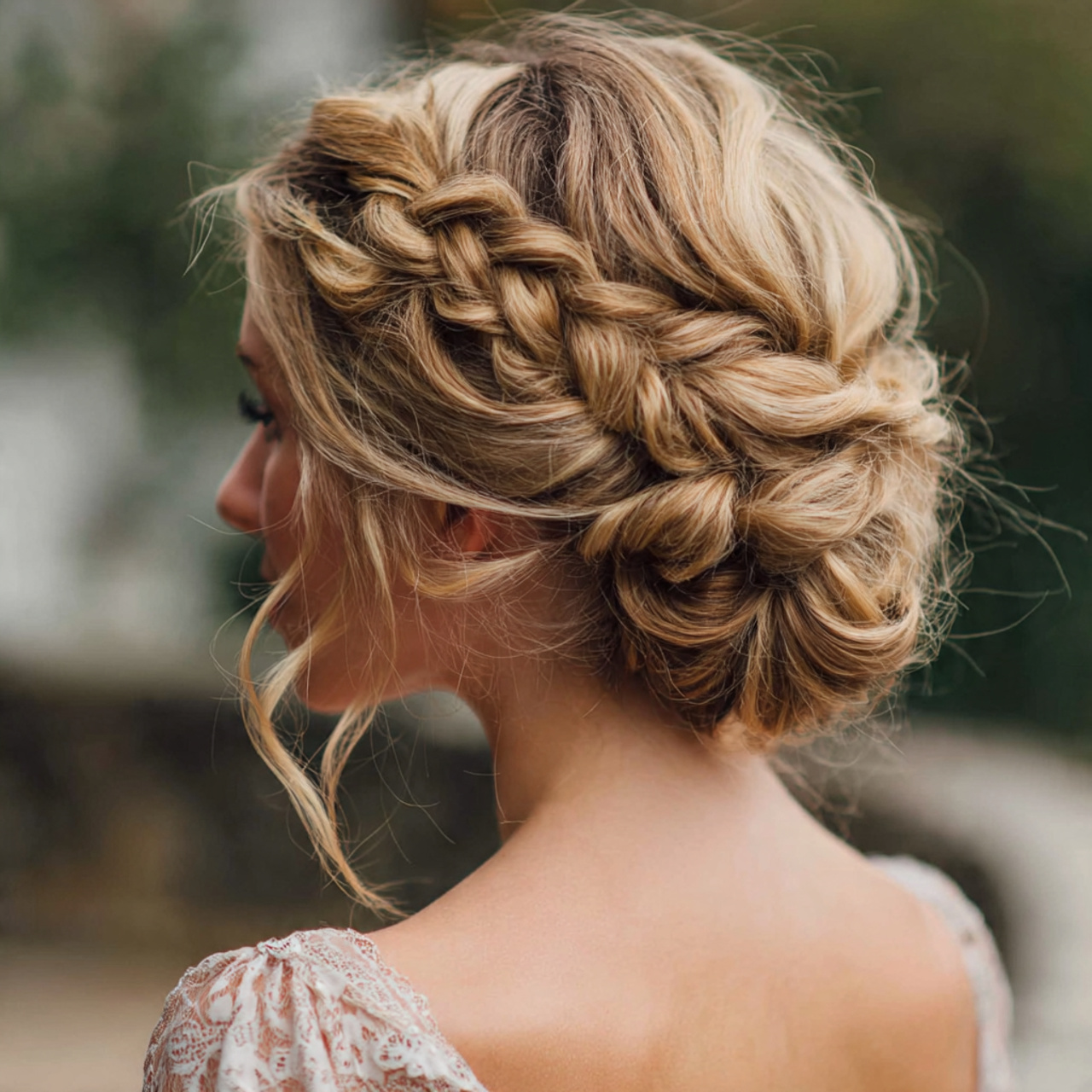 Wedding Updos for Medium Hair: 12 Elegant & Practical Styles 3 an attractive and good looking women with twisted