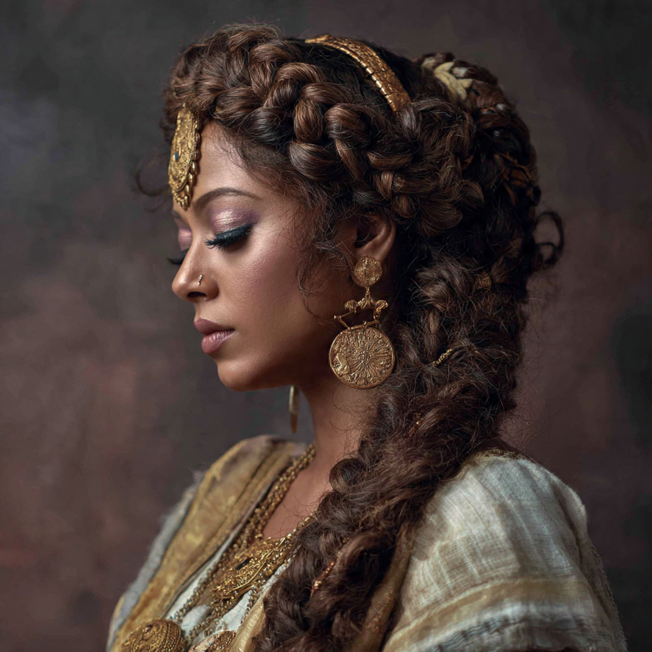 25 Ultimate Halloween Hair Ideas: Best Transformations 2 an attractive lady with coiled braid crown