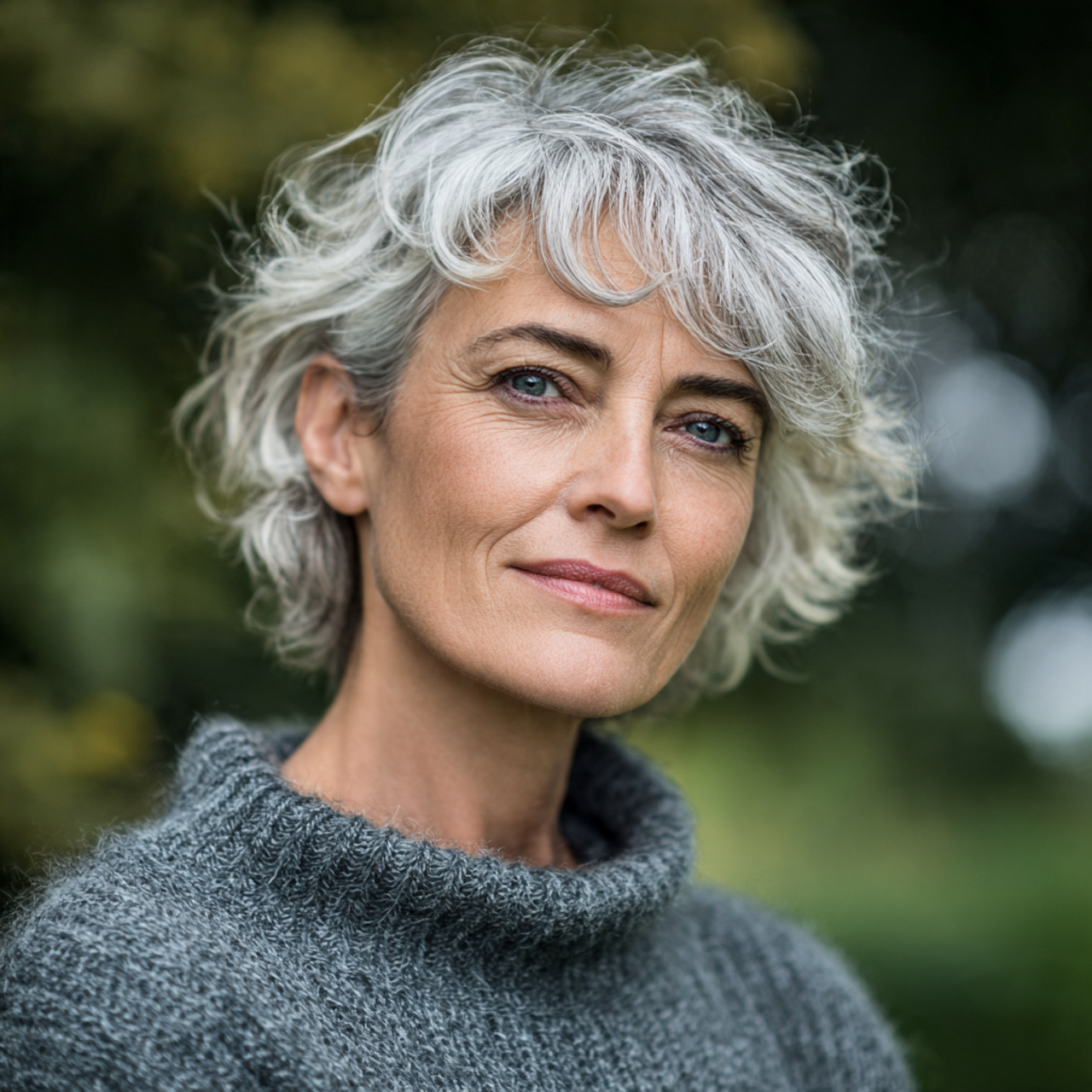 an attractive woman over 50 with short 1