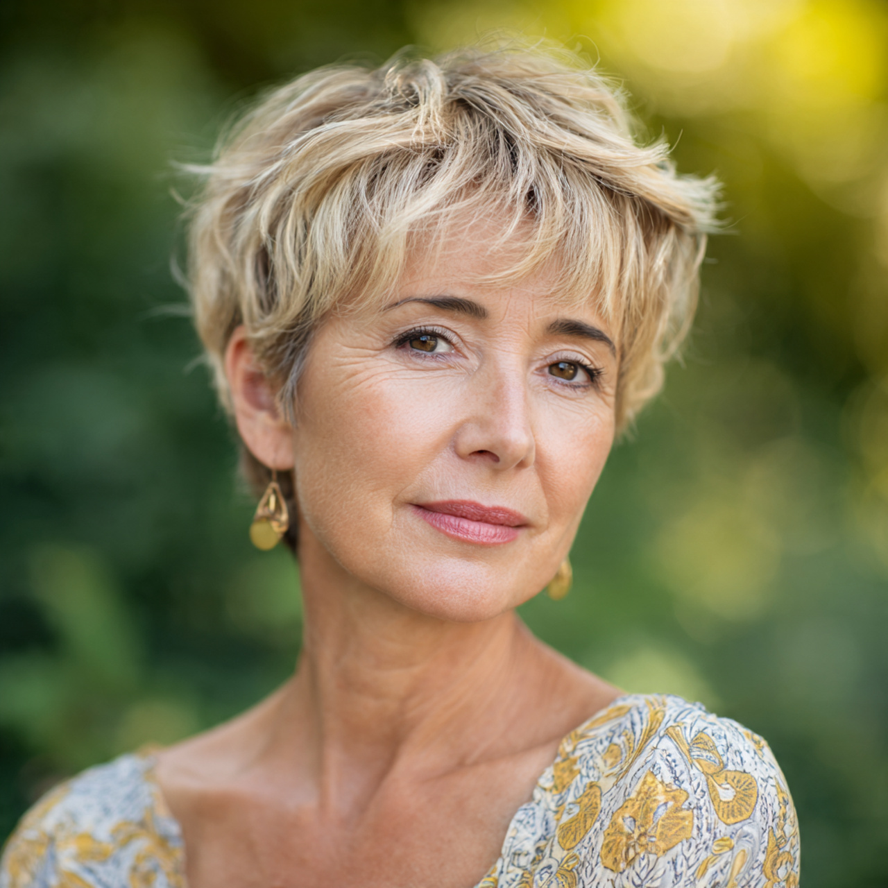 an attractive woman over 50 with soft