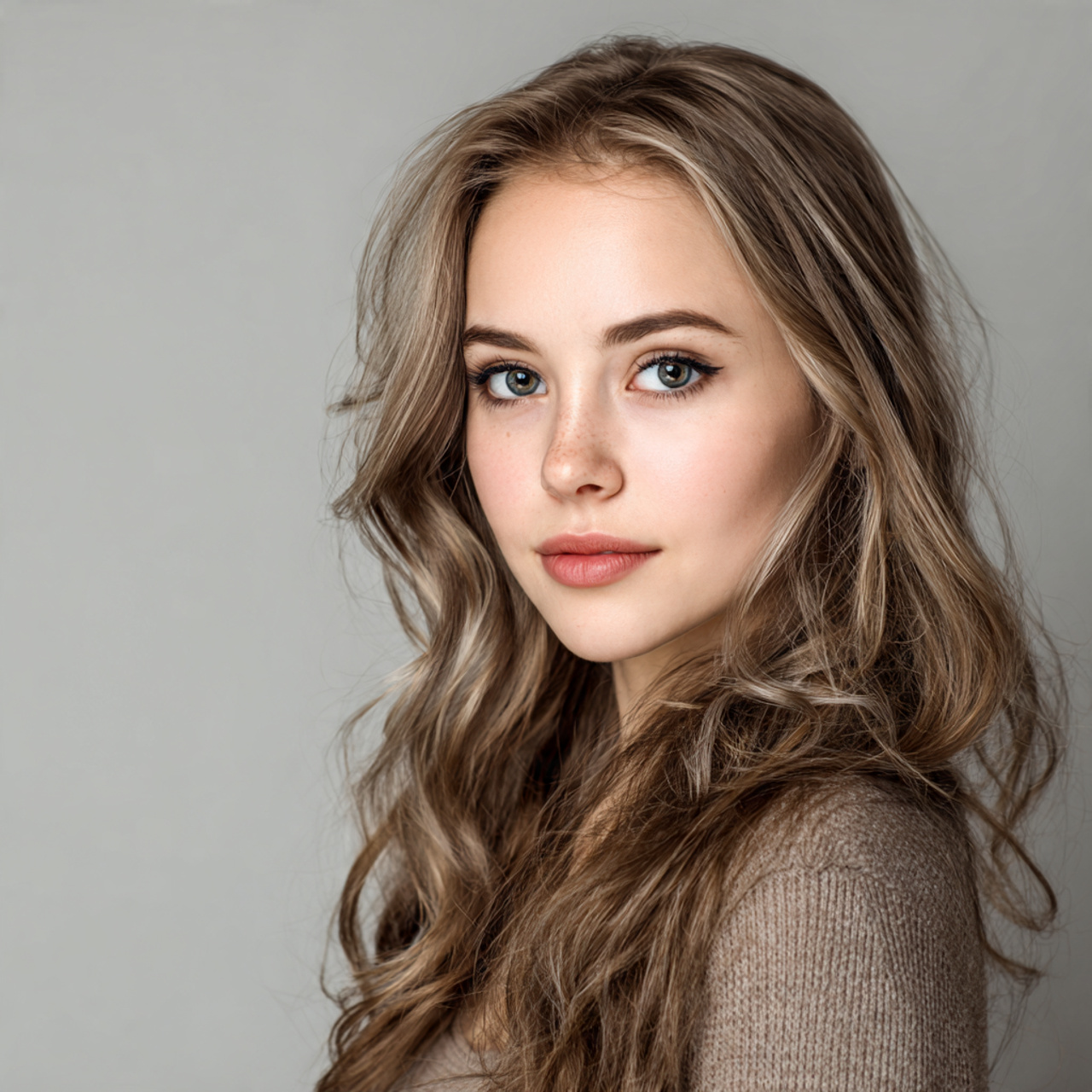 an attractive women with ash brown and